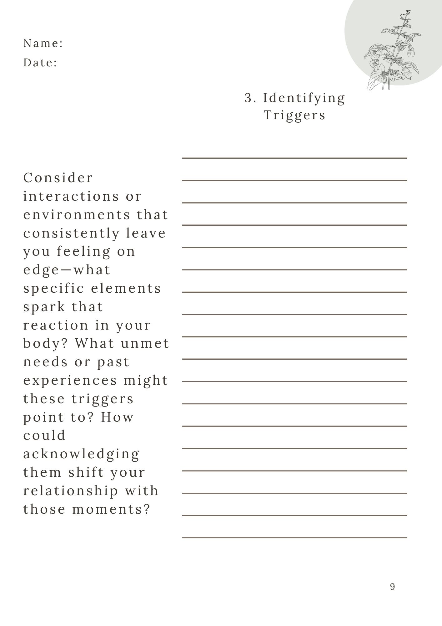 Nervous System Regulation Prompts