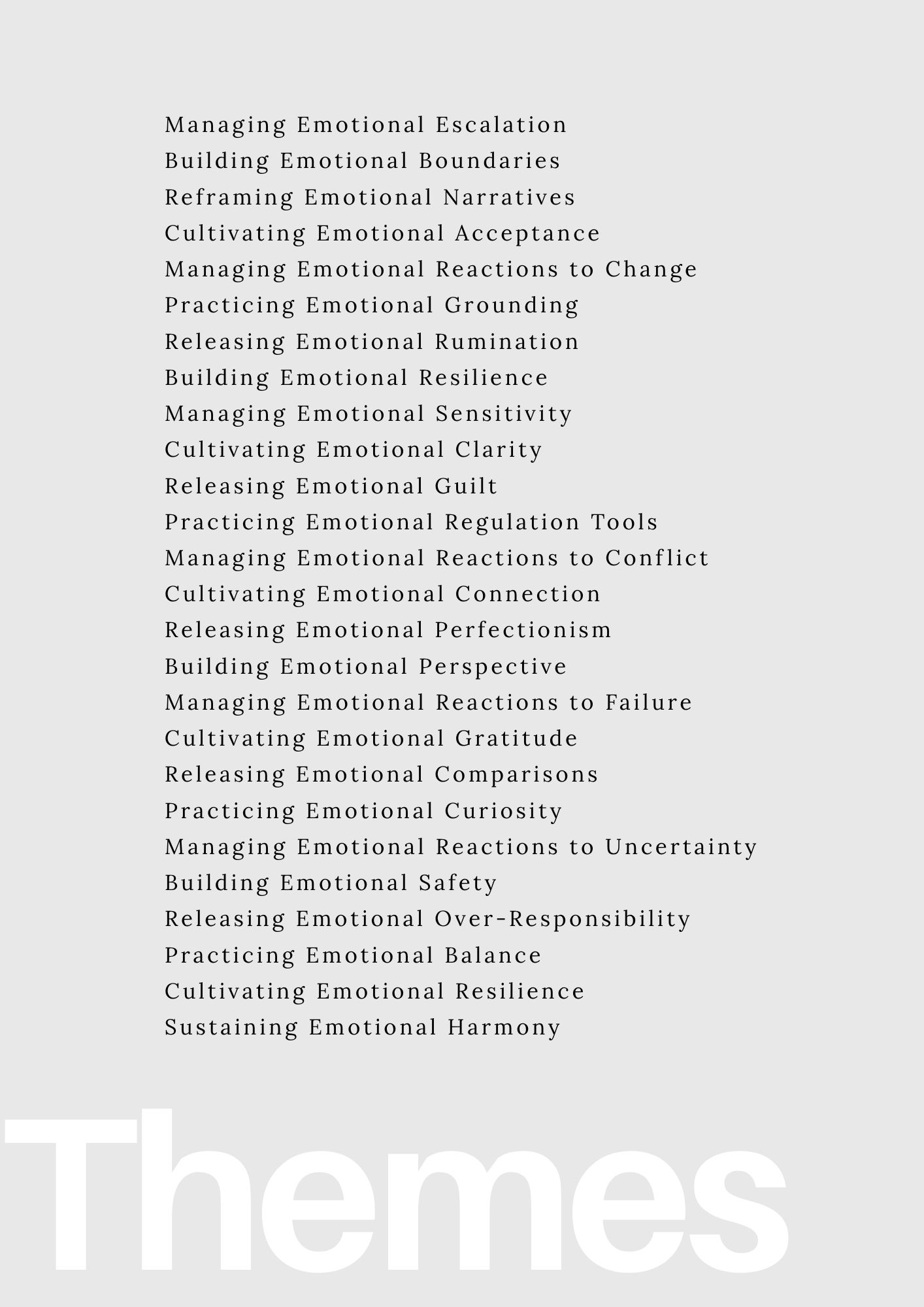 Emotional Regulation Workbook