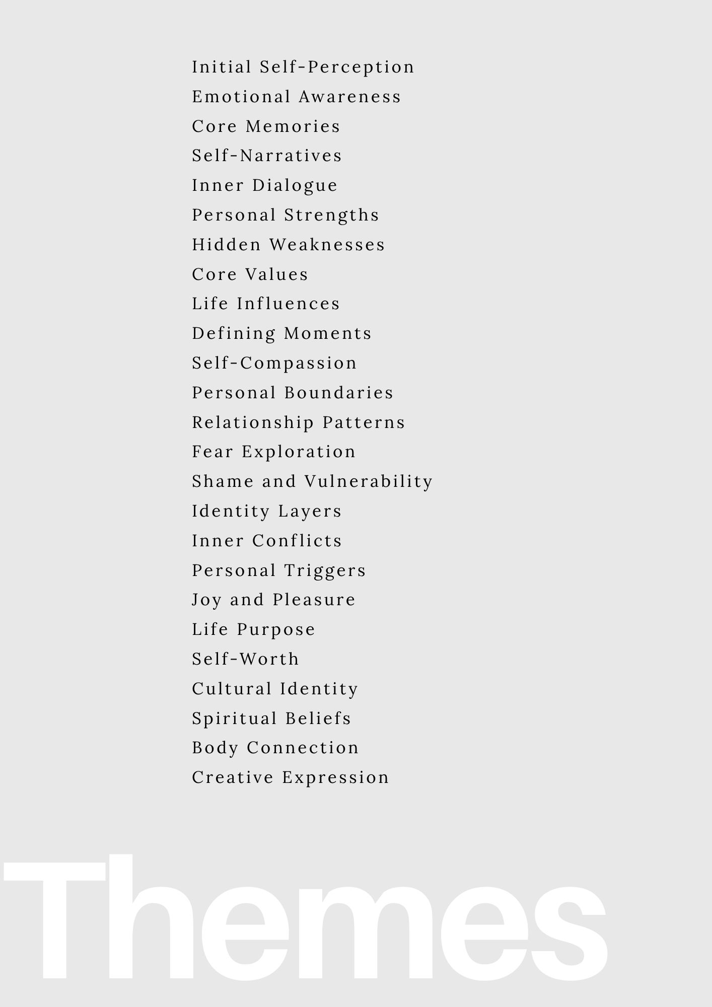 Self Discovery Workbook