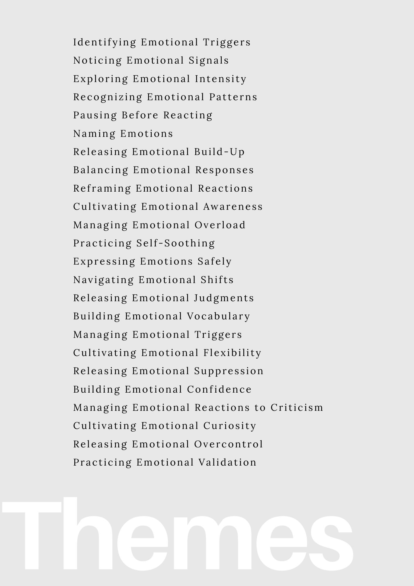 Emotional Regulation Workbook