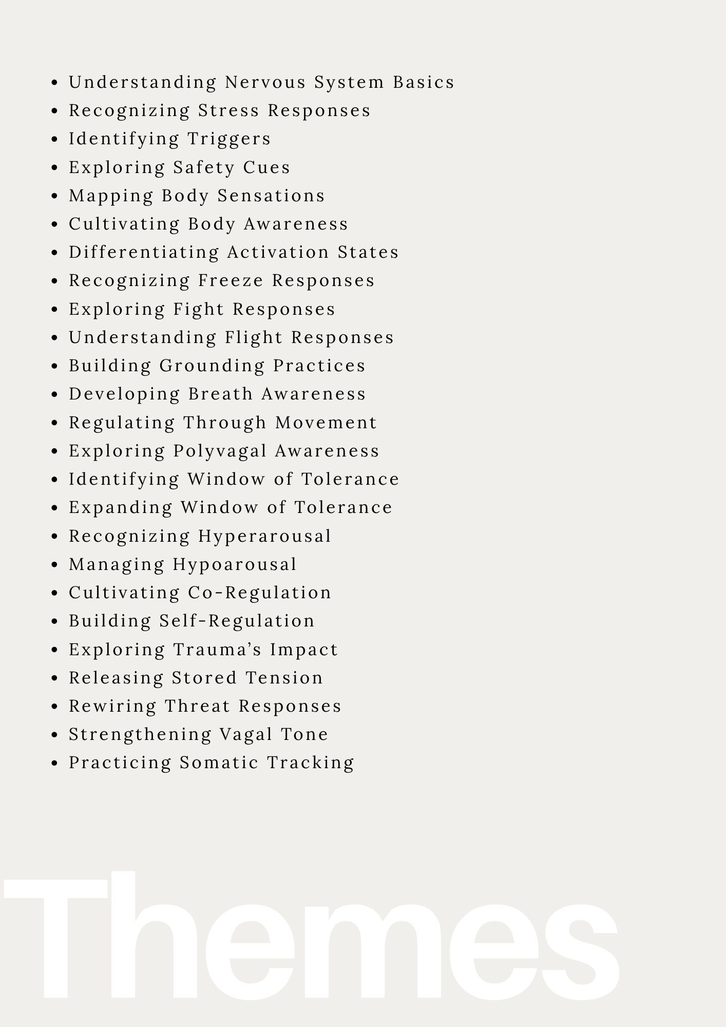 Nervous System Regulation:  Relational Prompts