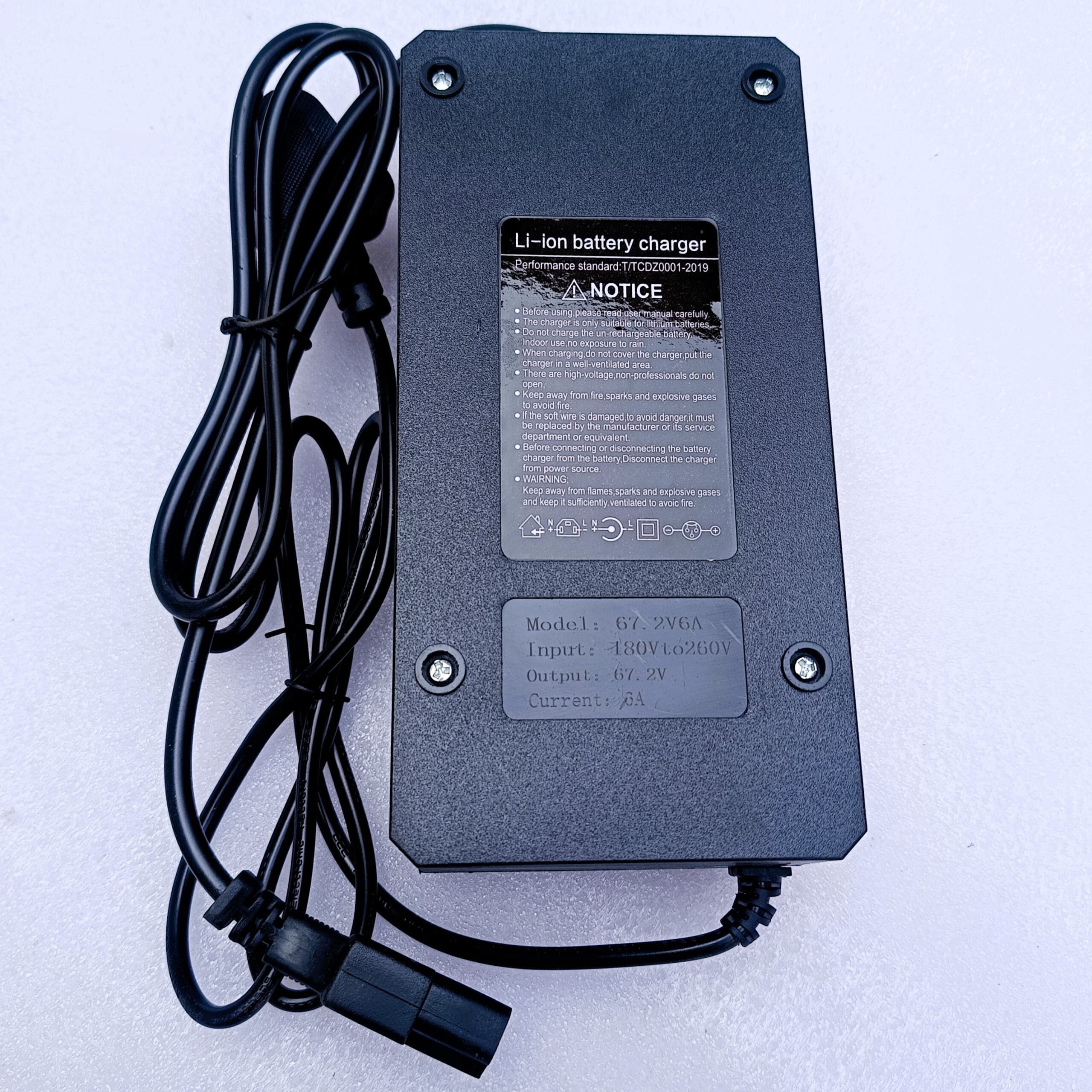 Leaf 60 Volt 6A EV Lithium Ion 16s Battery Charger for Electric Scooters, E-Bikes, EVs (67.2V) | Imported
