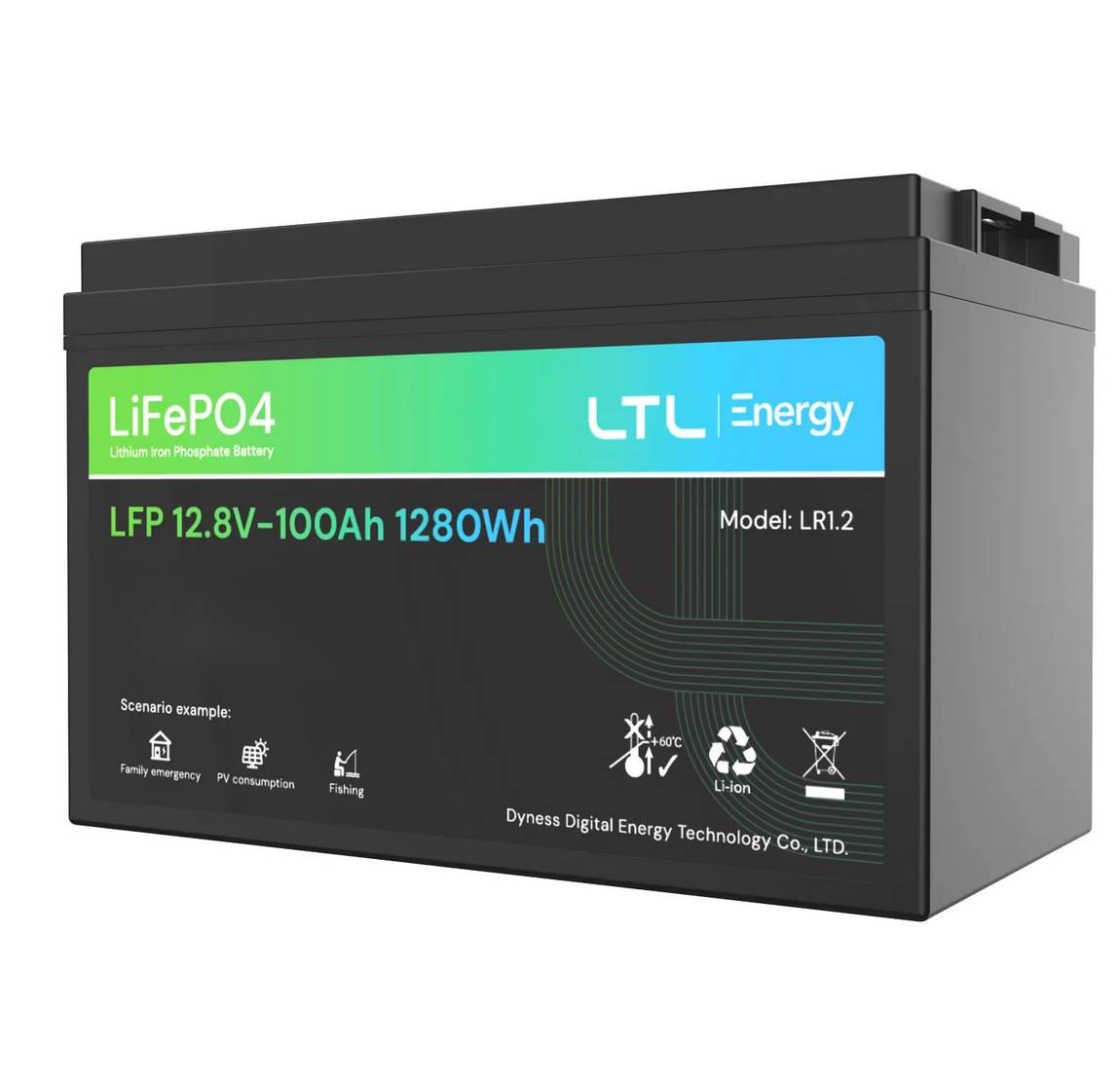 LTL 12 Volt 100Ah Lithium Ferro Phosphate (LFP) Battery Pack with Metal Case for Home & Office Inverters | UPS | SOLAR | EV
