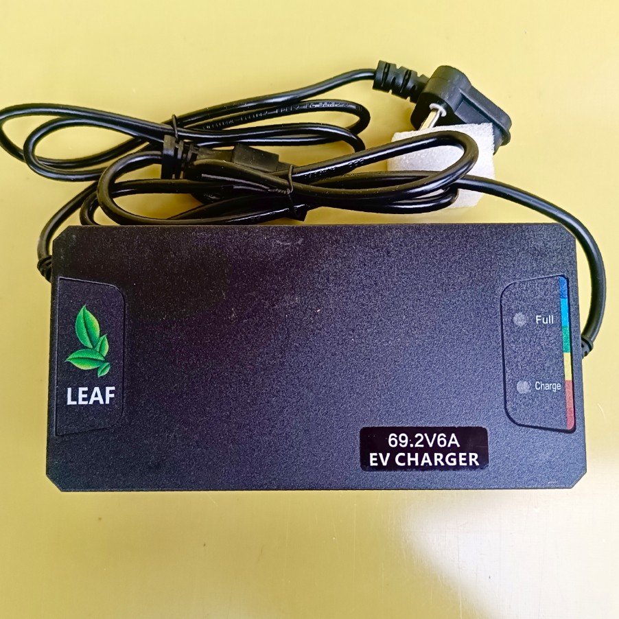Leaf 60 Volt 6A EV Lithium Phosphate (LFP) Battery Charger for Electric Scooters, E-Bikes, EVs (69.2V)
