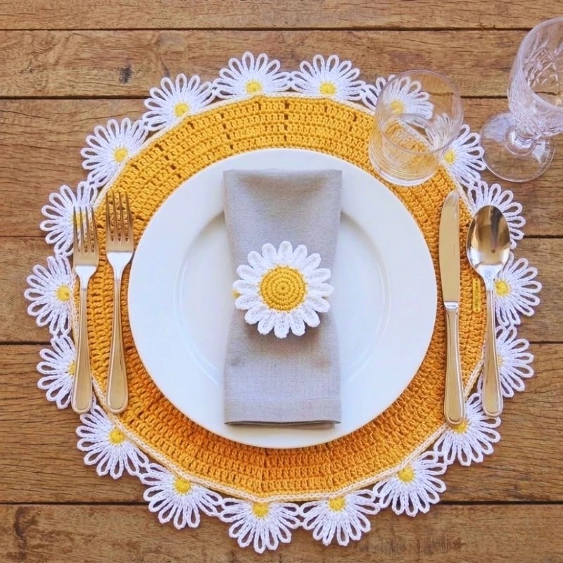 Jogo de Sousplat Jardim de Margaridas