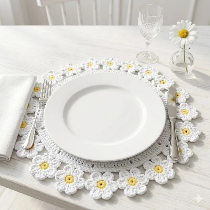 Jogo de Sousplat Margaridinhas