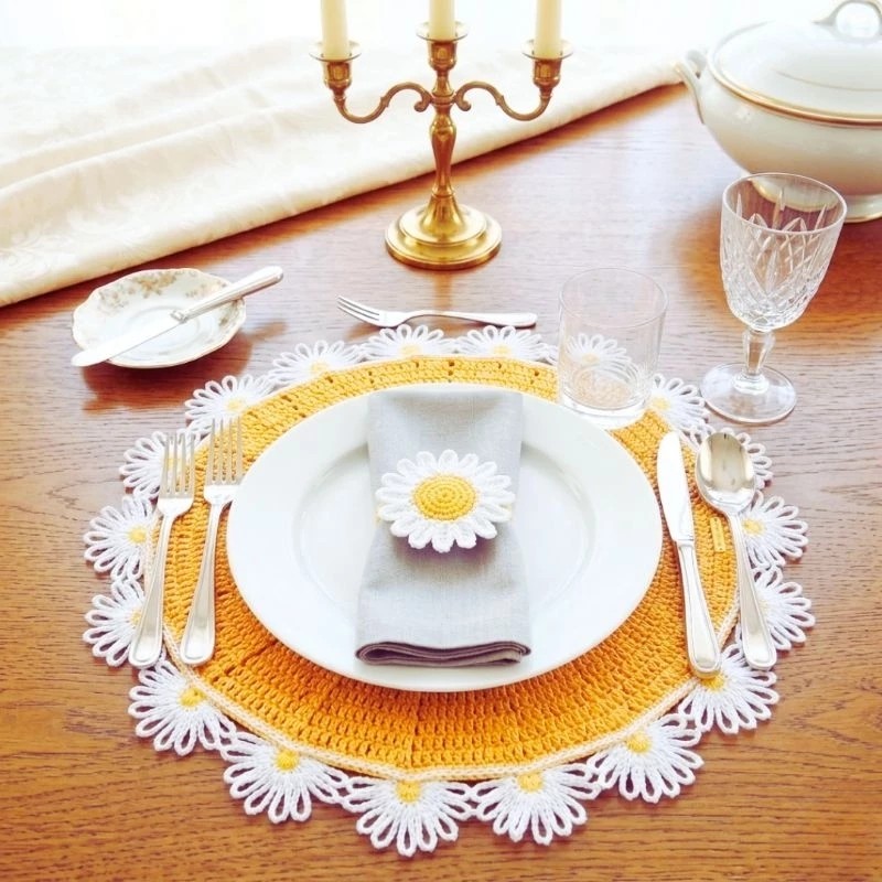 Jogo de Sousplat Jardim de Margaridas