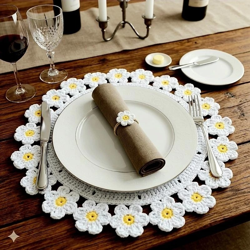 Jogo de Sousplat Margaridinhas