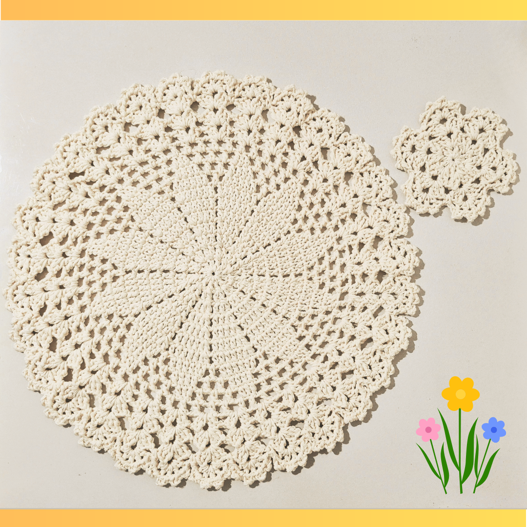 Jogo de Sousplat Renda em Flor