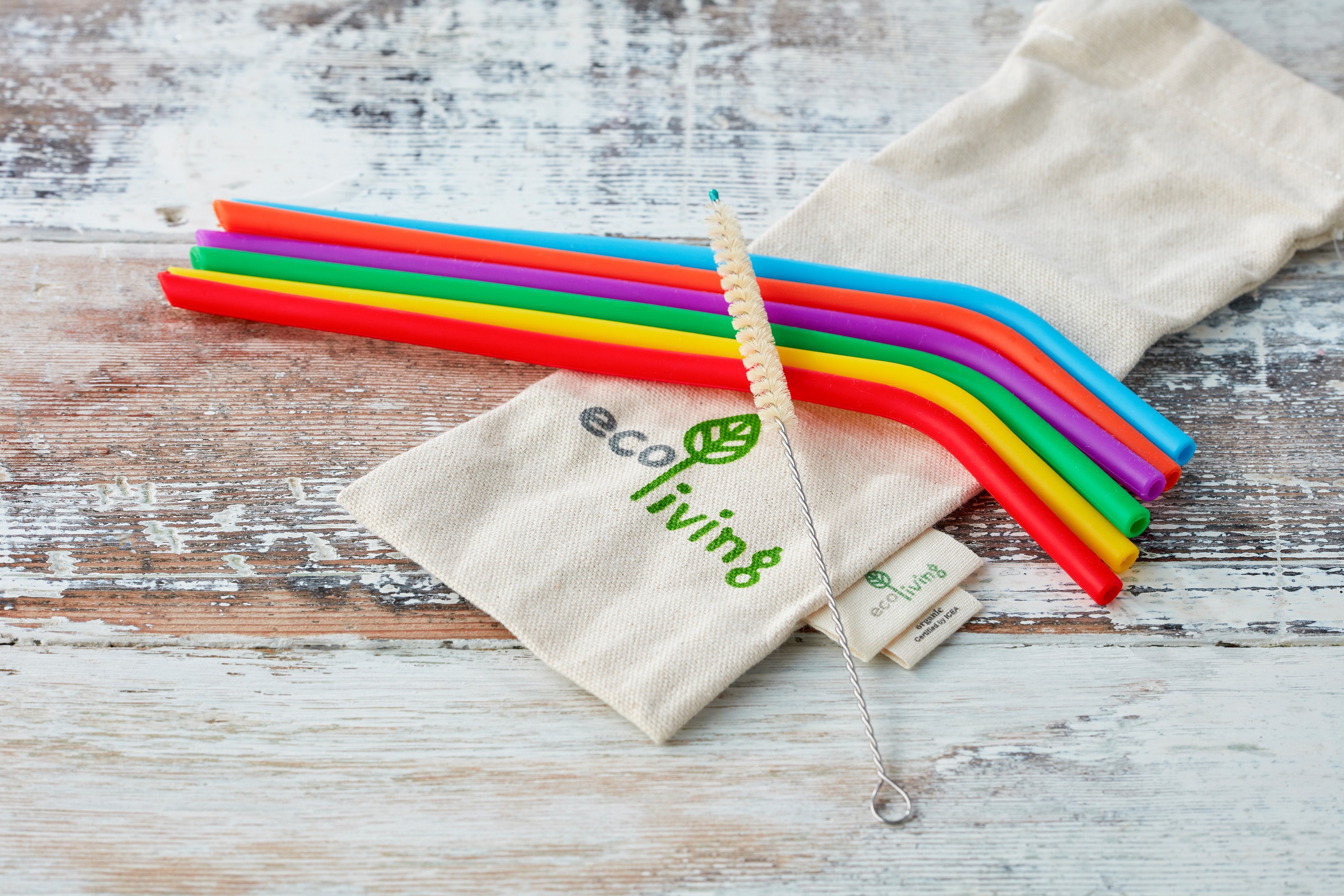 Silikoniniai šiaudeliai (6 vnt.)