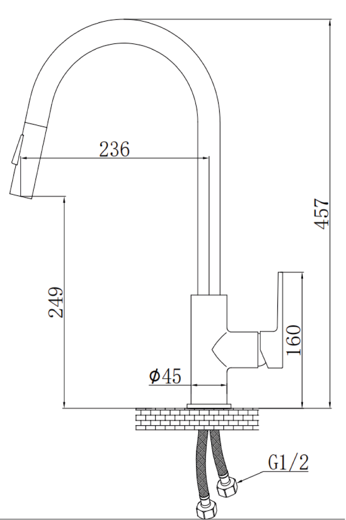 Grifos de cocina Forte Flex - chrome