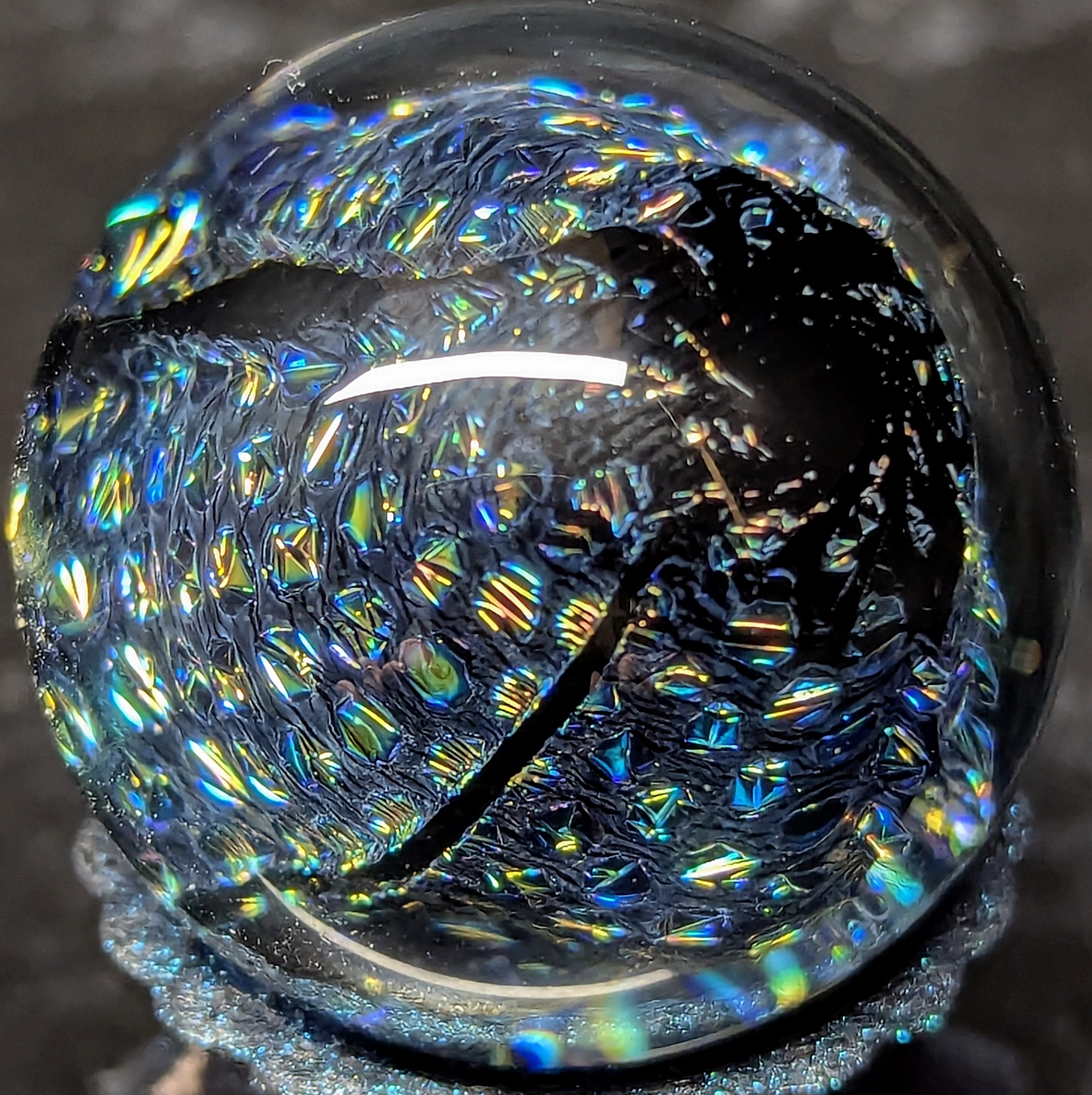 Black Disco Sparkle Ball (small dots)