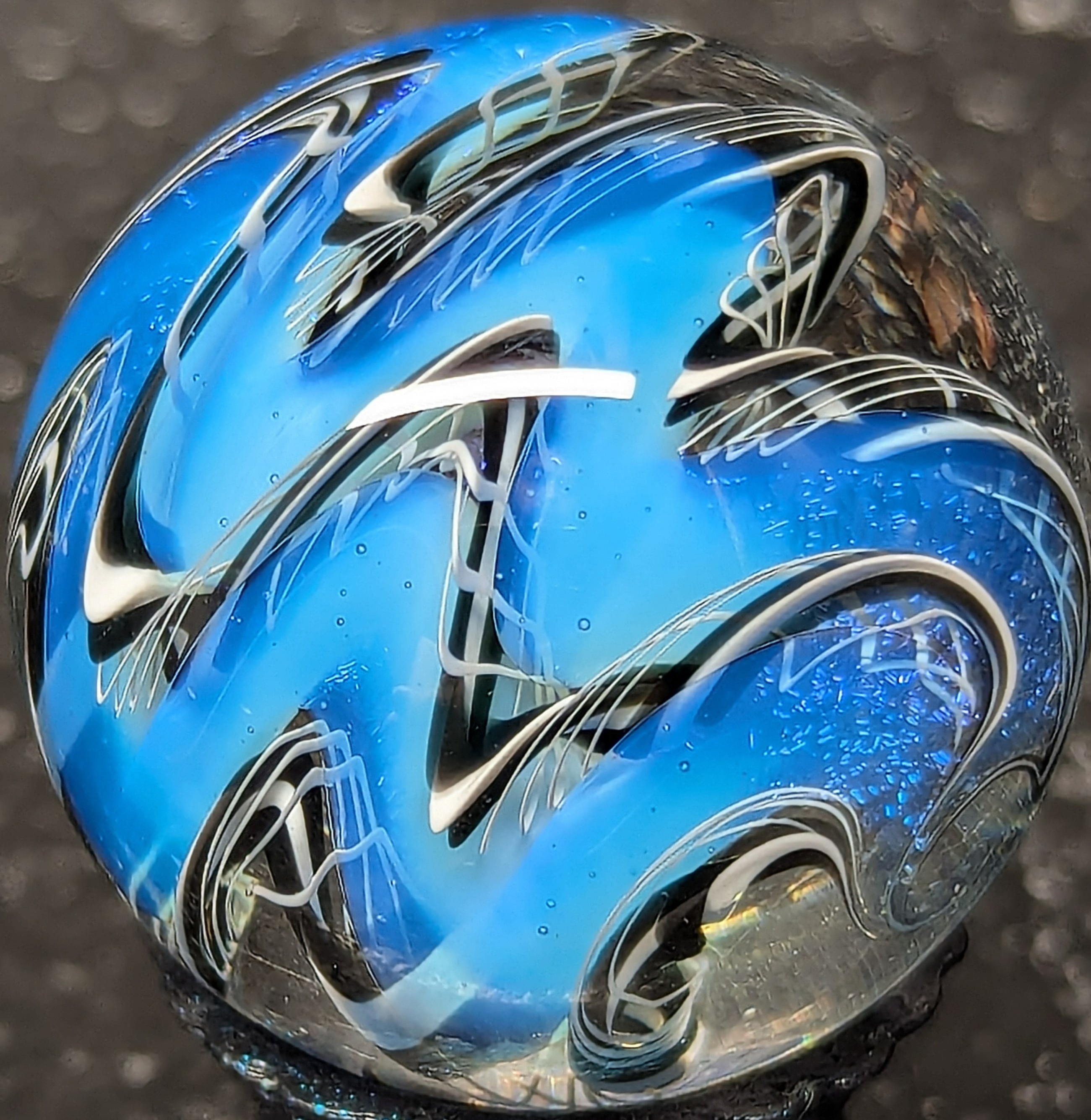 Opalescent blue Sparkle wave