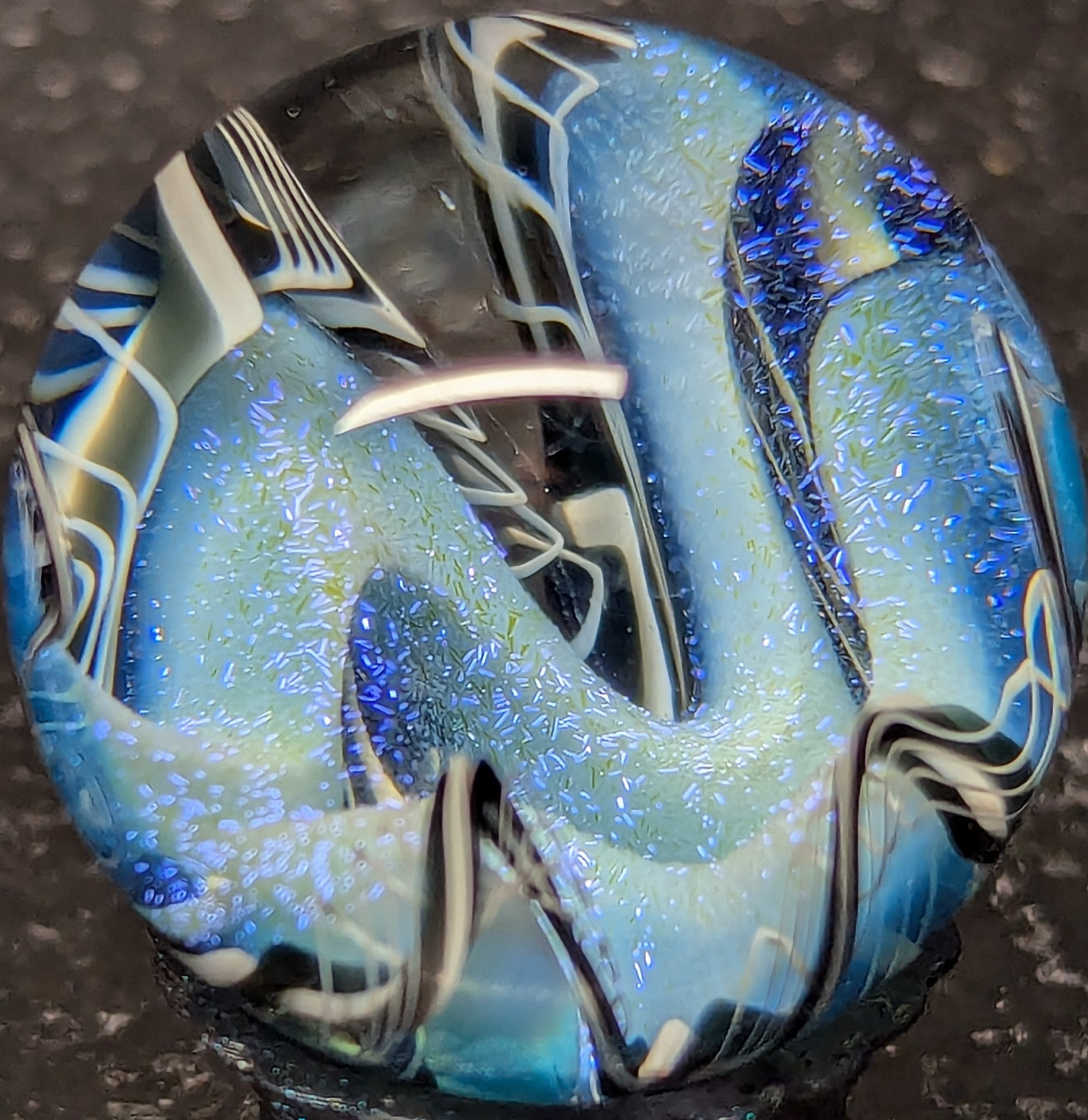 Opalescent blue Sparkle wave