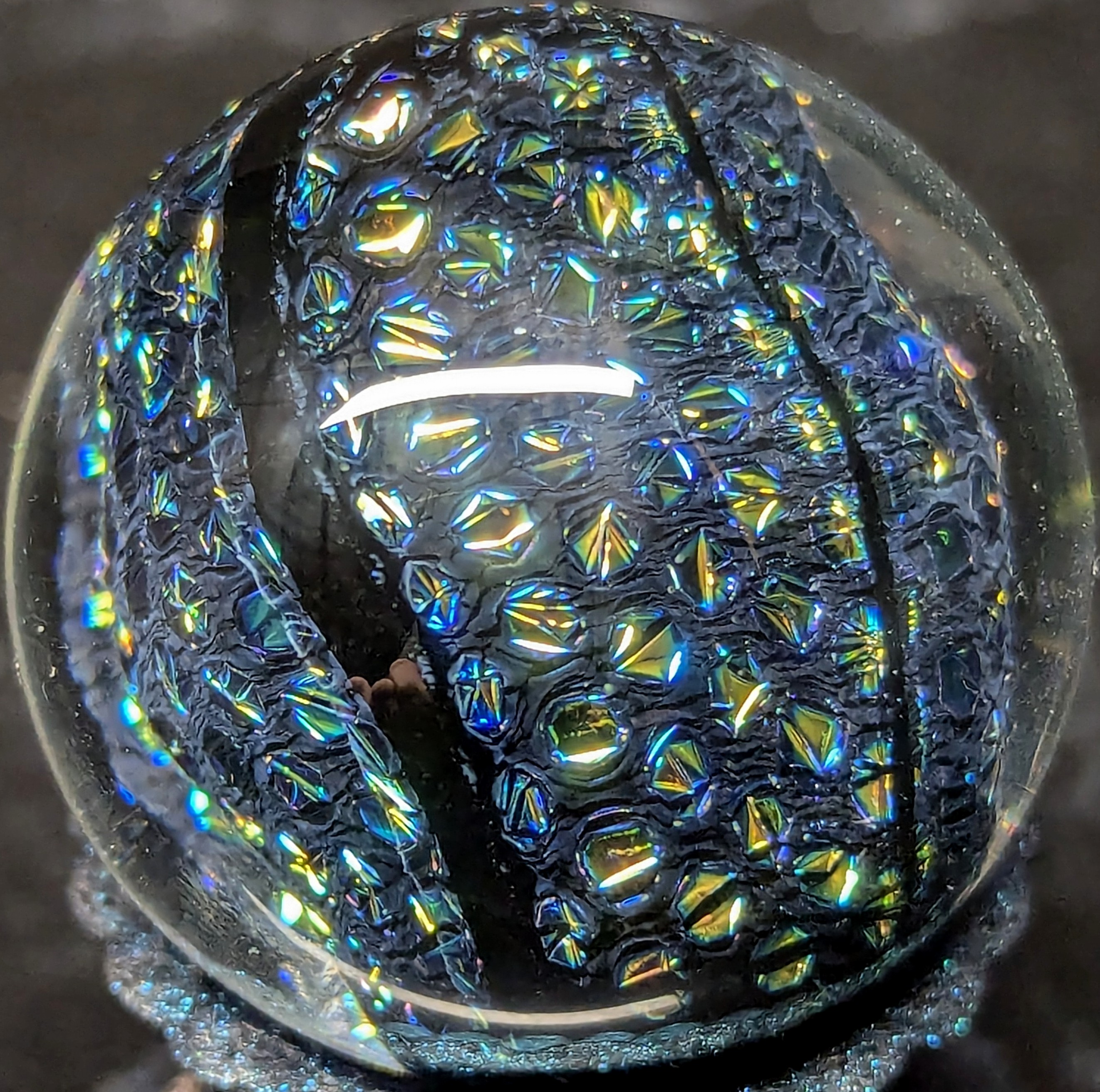 Black Disco Sparkle Ball (small dots)