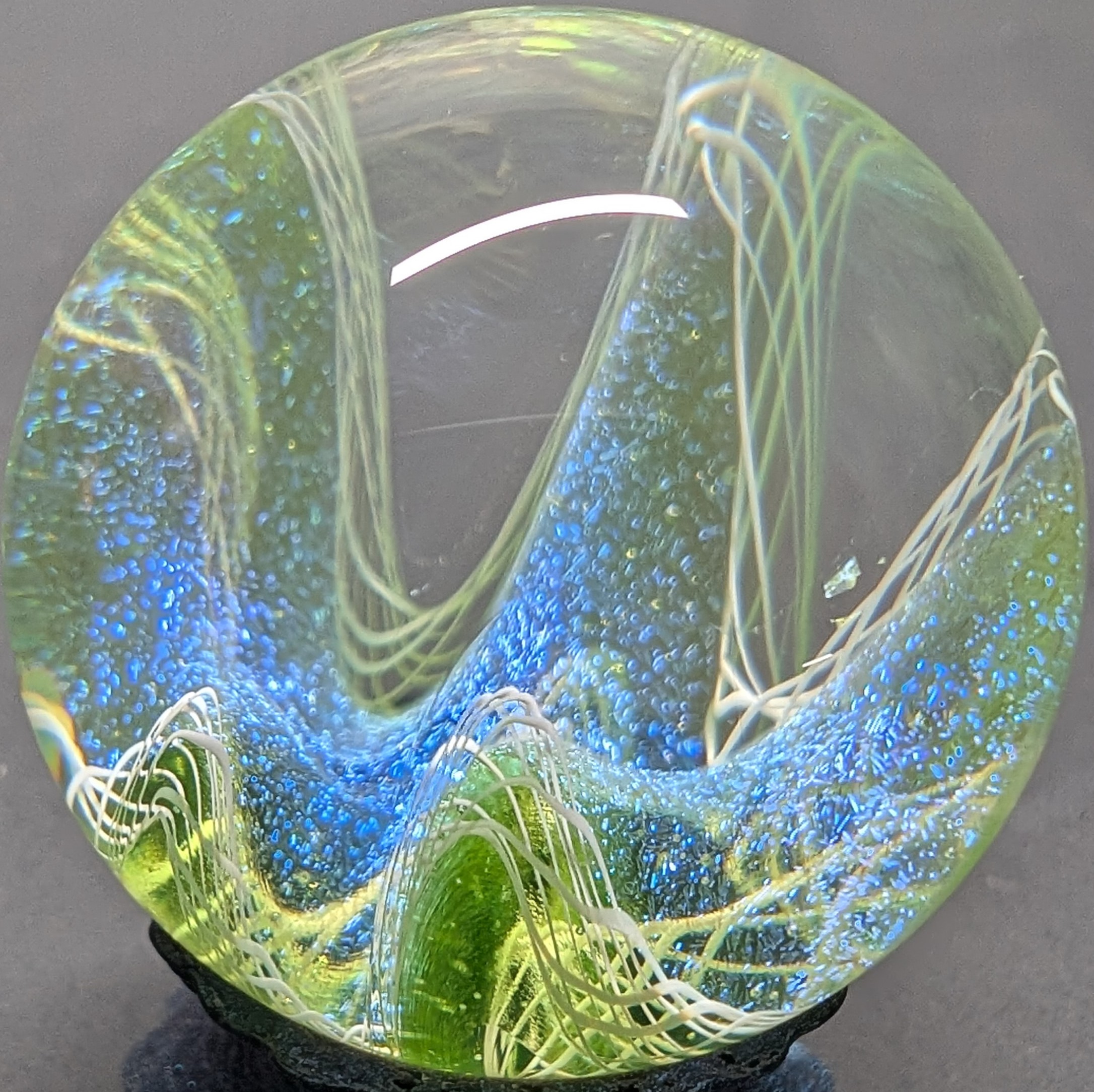 Latticino highlighter sparkle wave