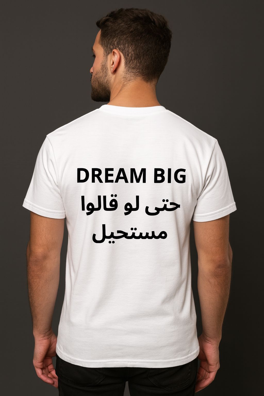 T-shirt noir 'Dream Big'