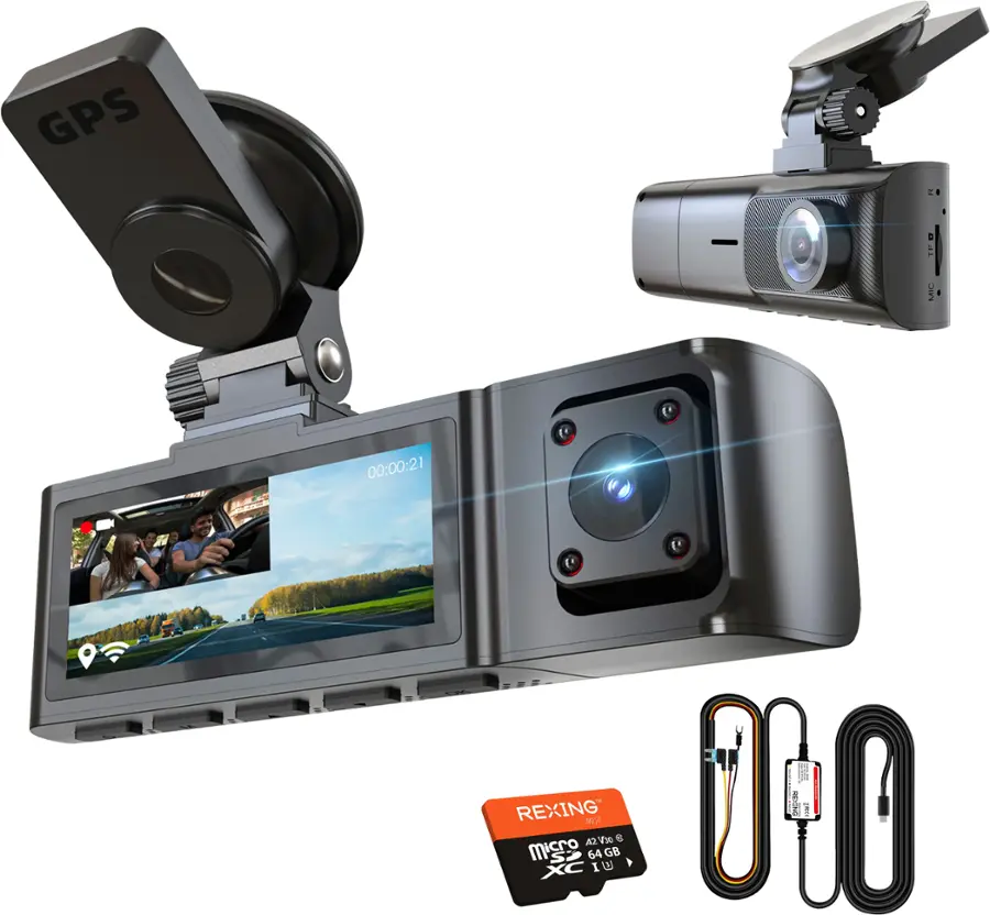 Dual Dash Cam with GPS and WiFi