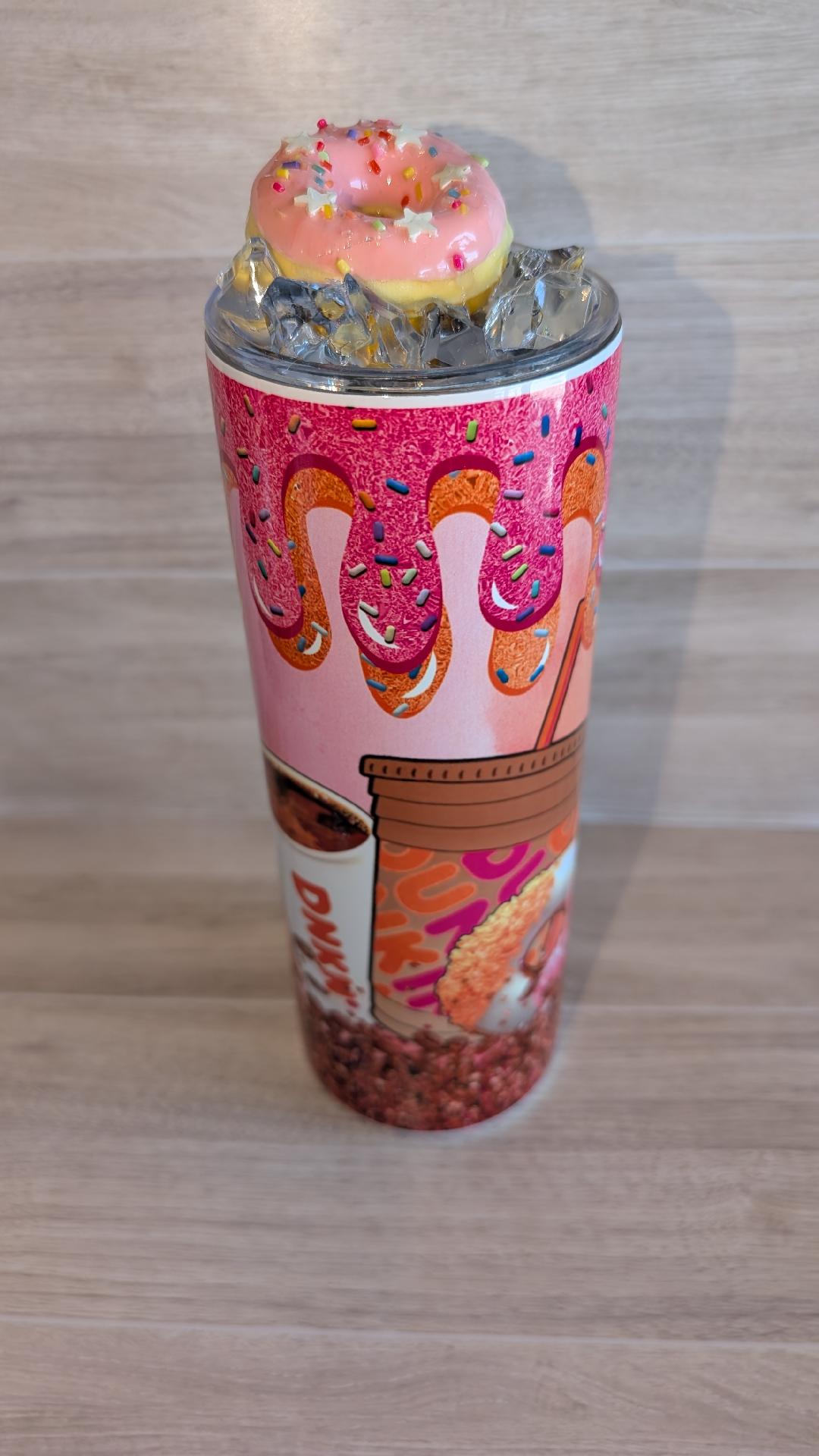 14.Donut-Themed Tumbler Cup