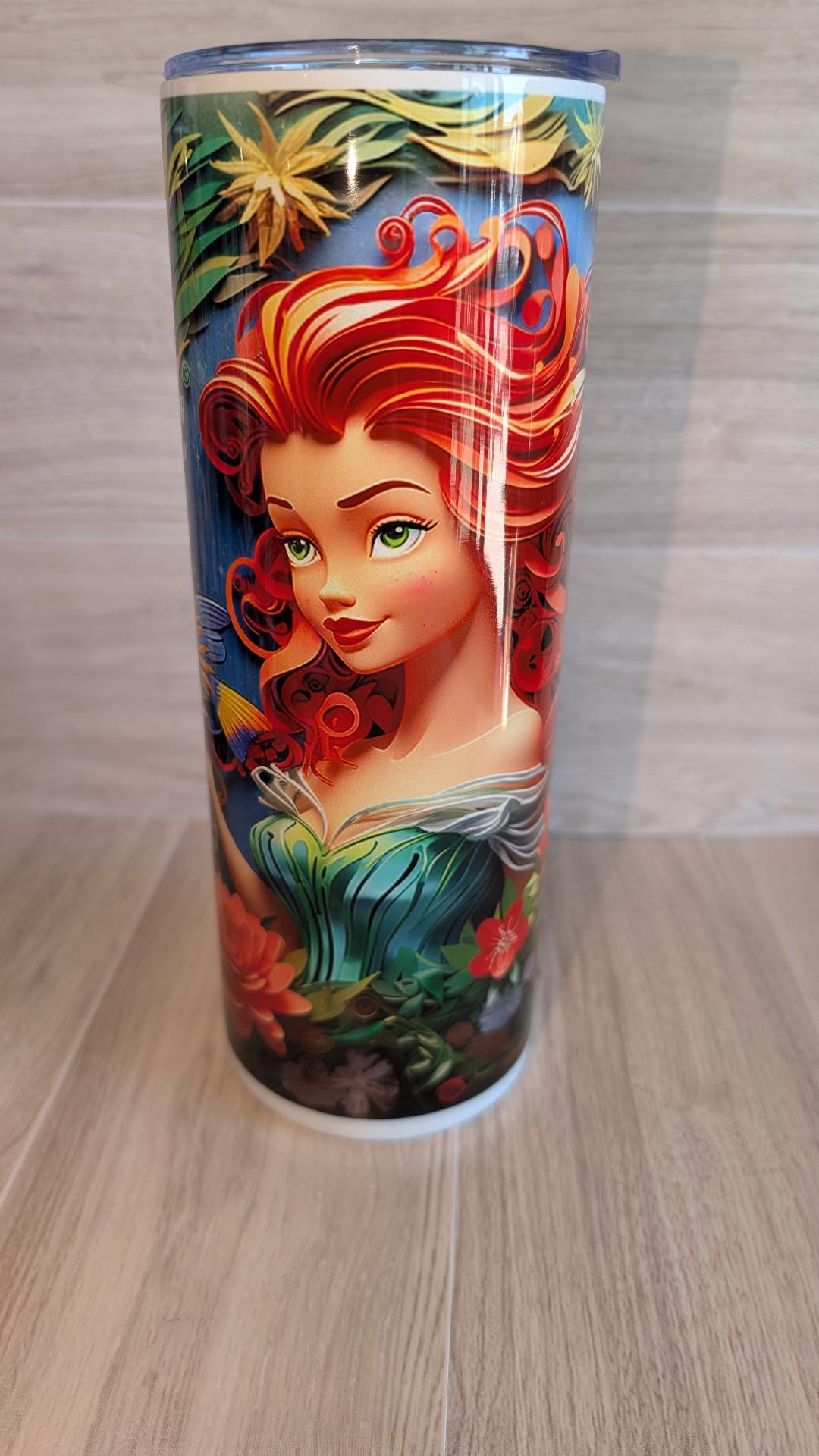 12.Princess Colorful Artistic Tumbler