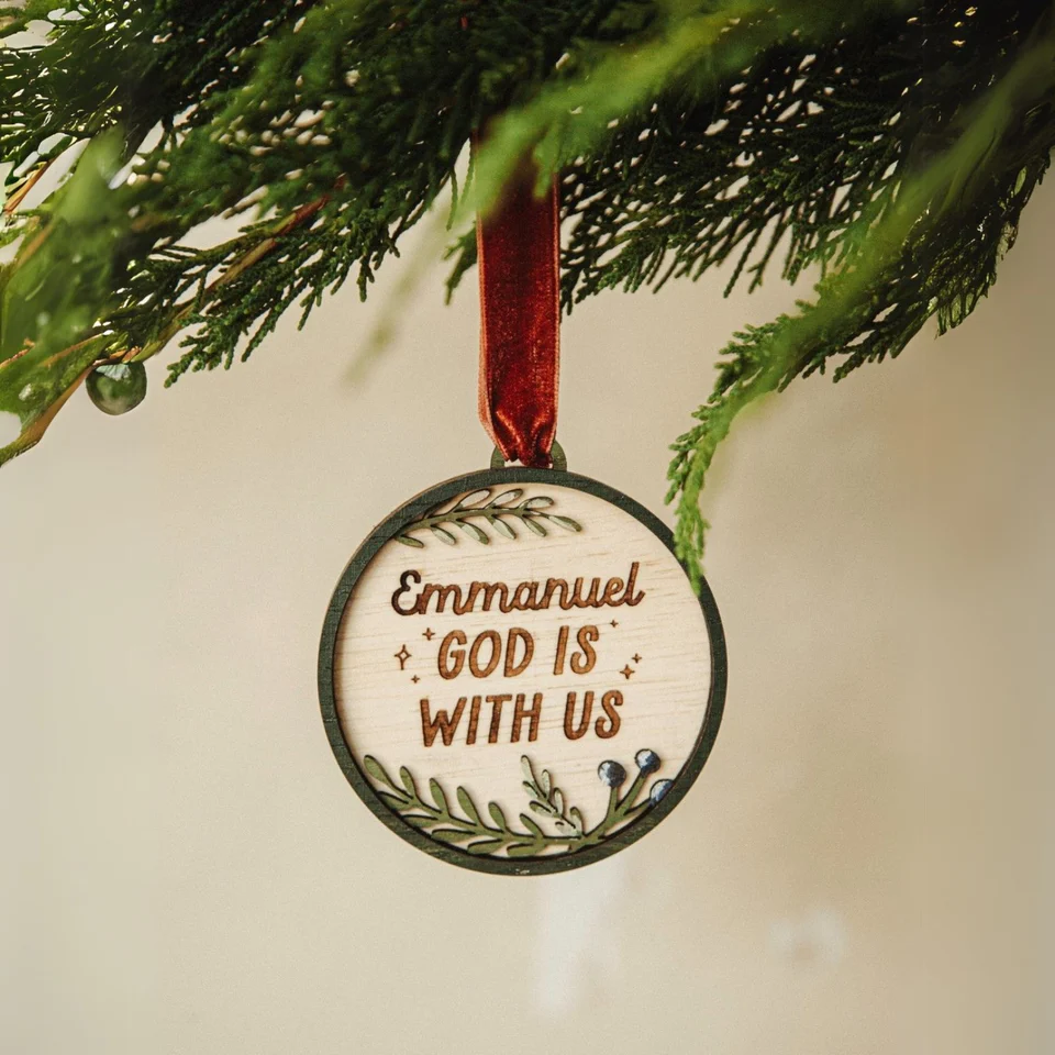 Emmanuel, Peace, Hope - Bauble Set - Hand-Crafted by Blessed Be