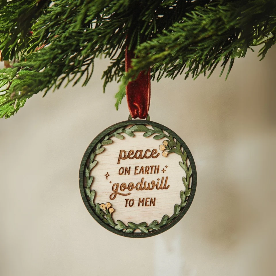 Emmanuel, Peace, Hope - Bauble Set - Hand-Crafted by Blessed Be
