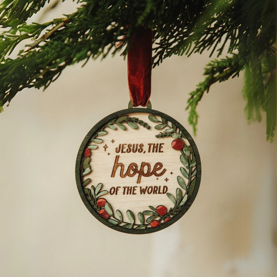 Emmanuel, Peace, Hope - Bauble Set - Hand-Crafted by Blessed Be