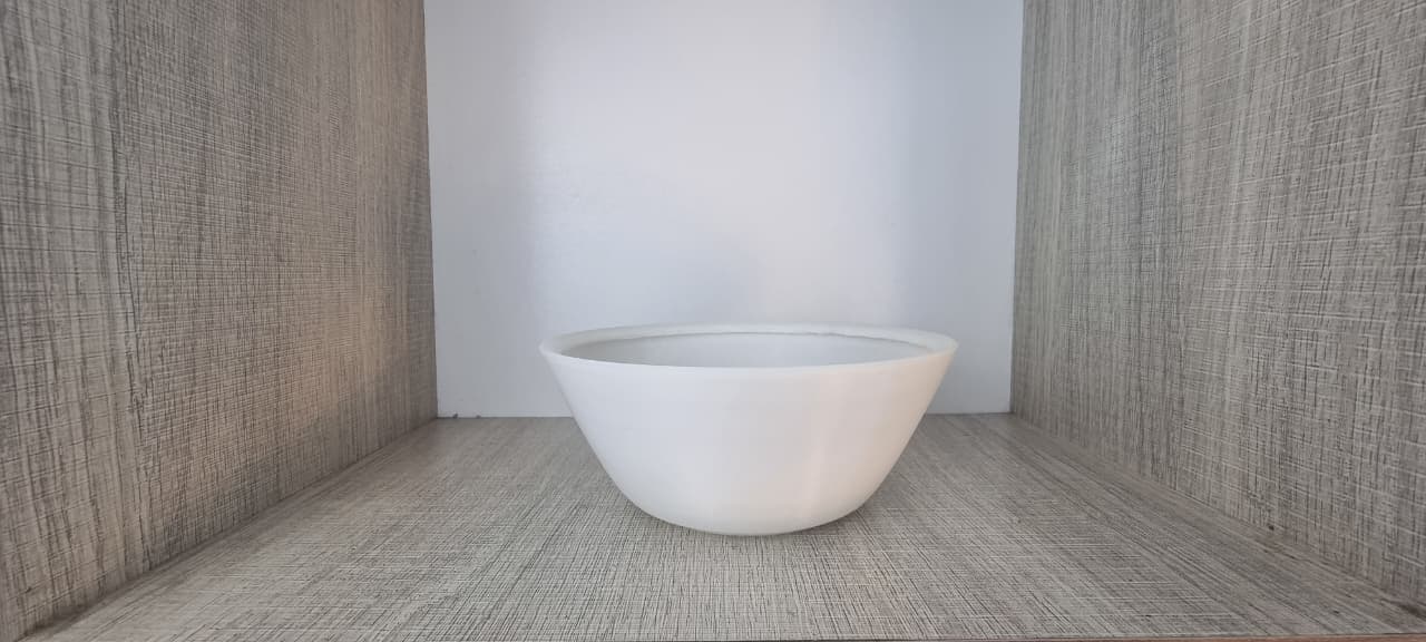 Tazón blanco para centro de mesa de flores 