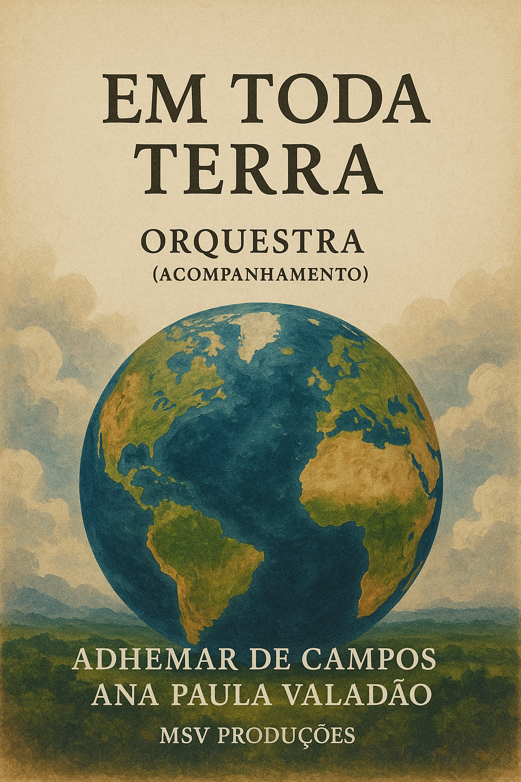 Partitura da música "EM TODA TERRA" - Versão DVD Preciso de Ti – Diante do trono (Acompanhamento)
