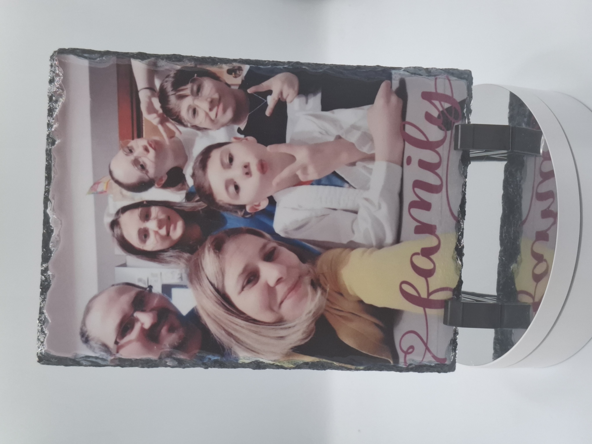 Plaque photo brillant en ardoise