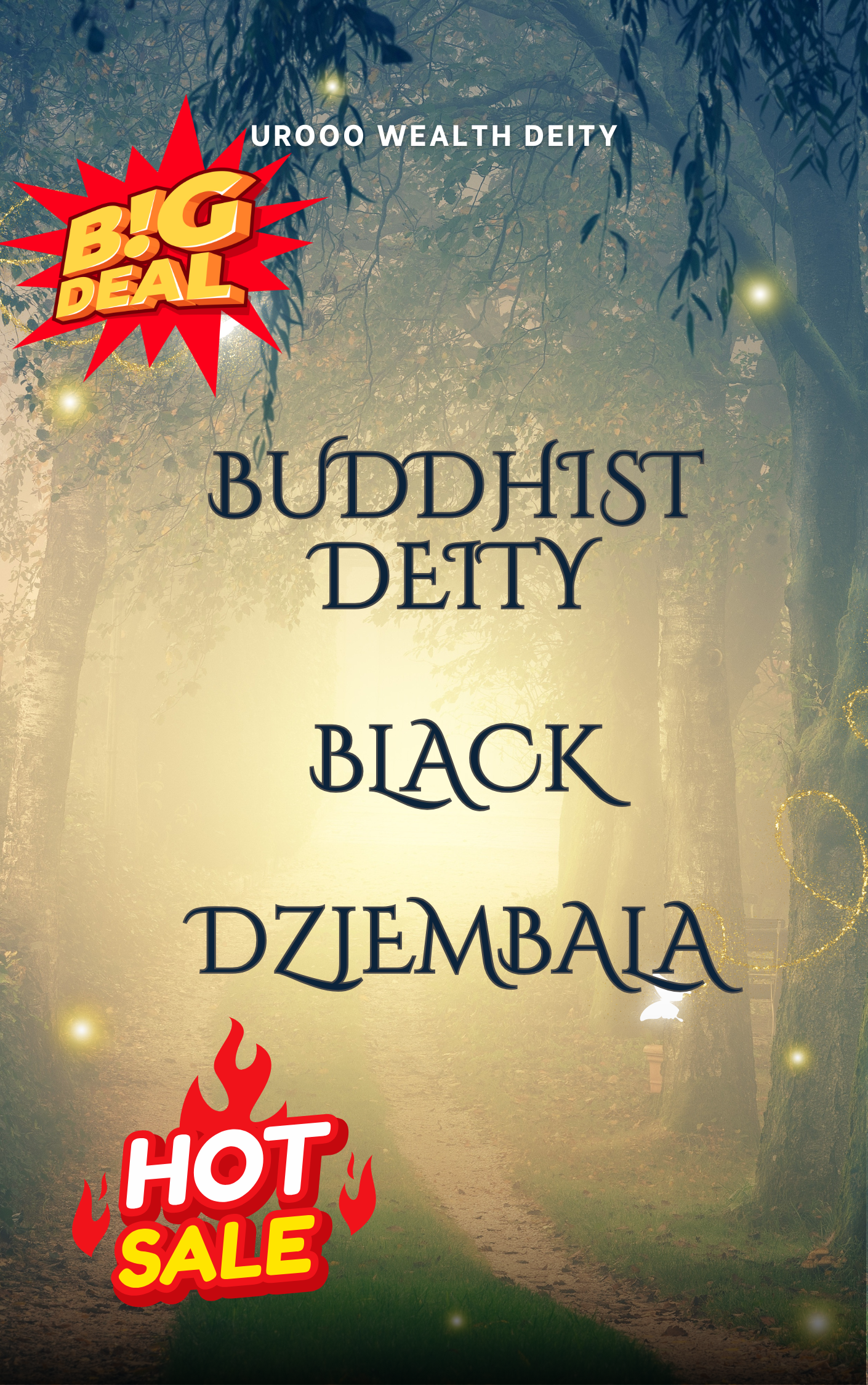 Black Dzjembala Buddhist Deity Statue