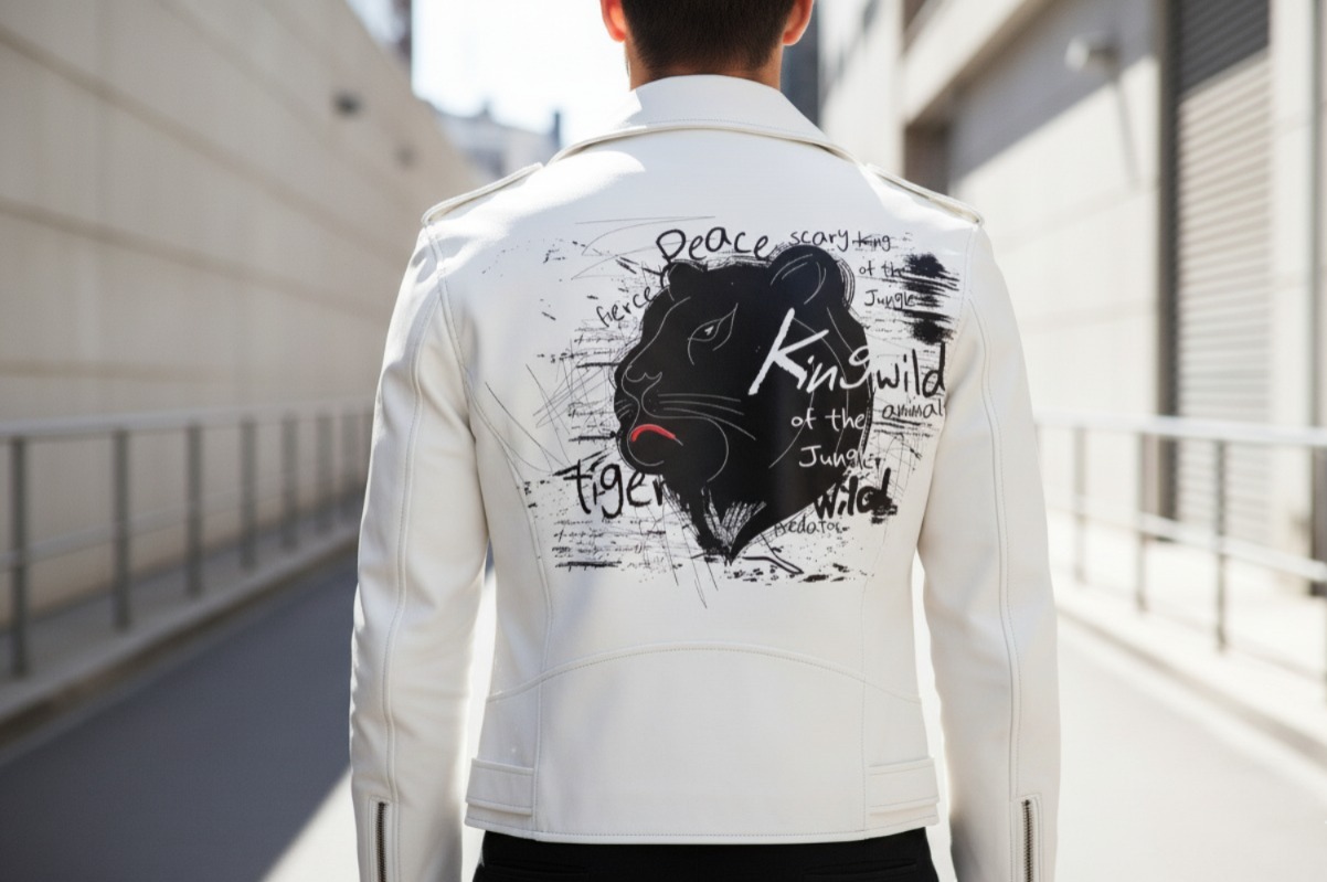 White Panther Graphic Jacket