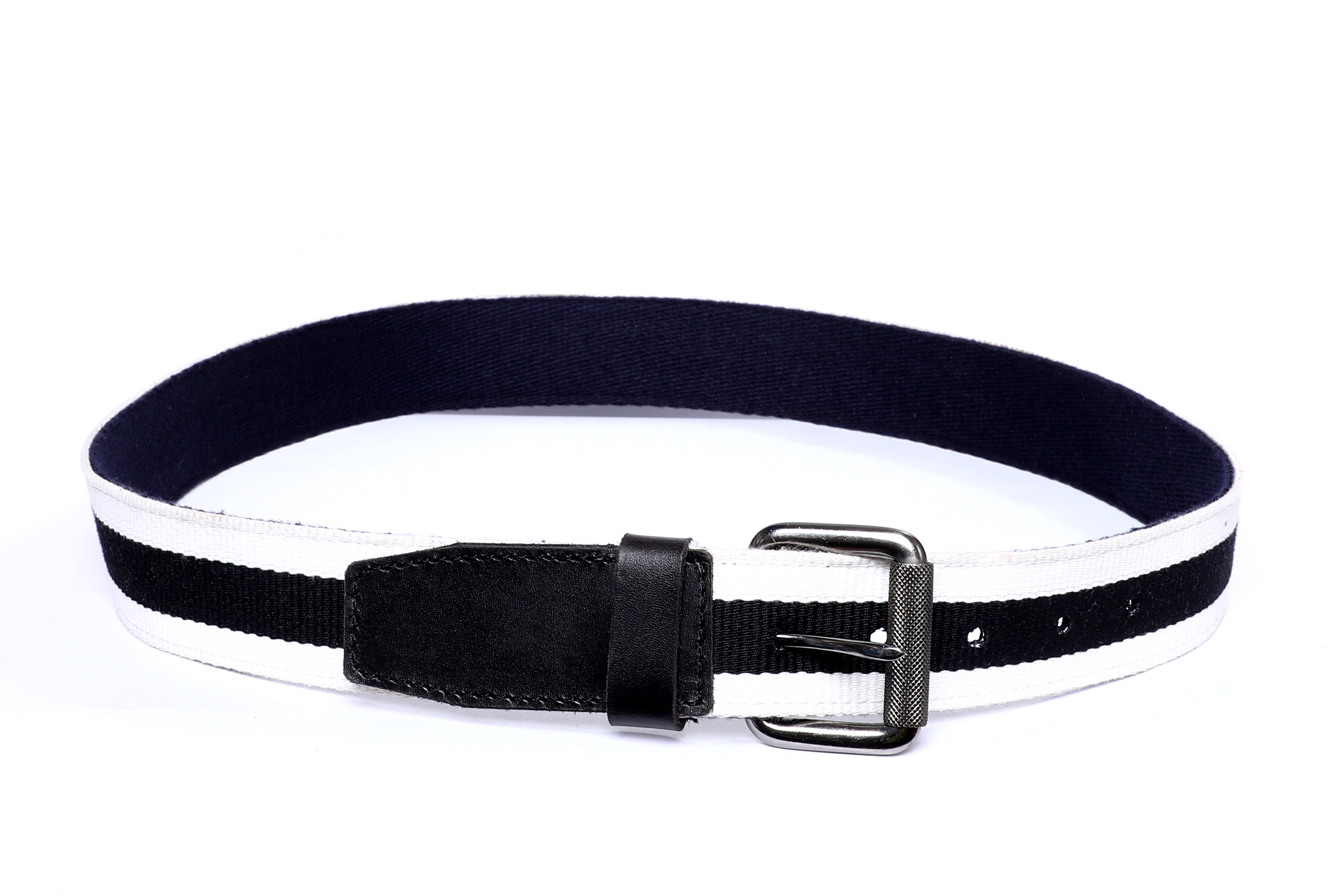 Black and White Canvas Belt