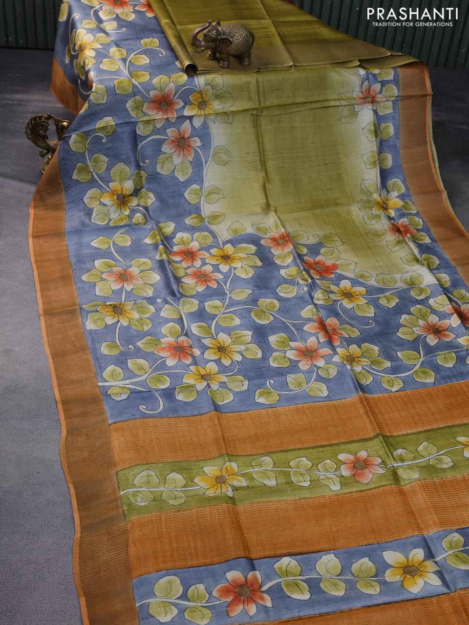 Premium Zari Tussar Saree