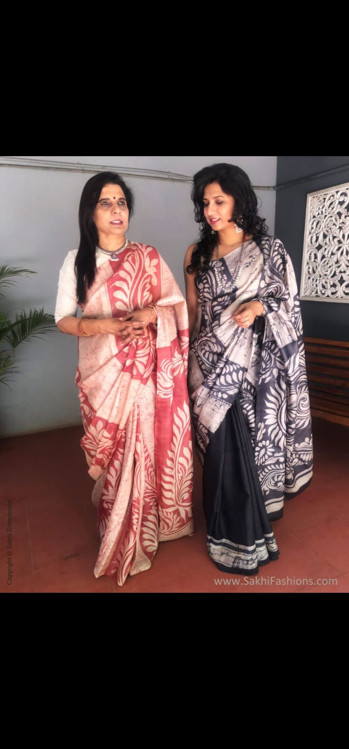  Pure Bisnupur Silk Hand Wax Batik Saree