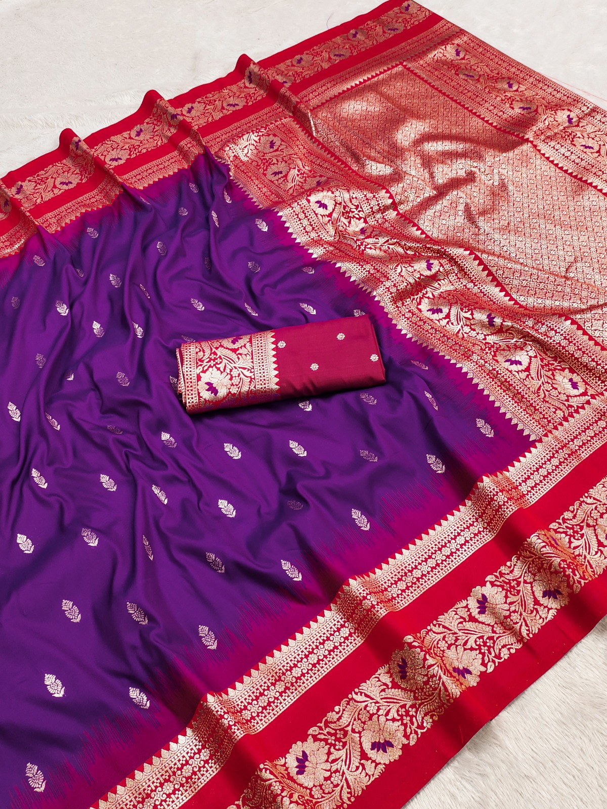 Triple Tone Kanjivaram Silk Saree