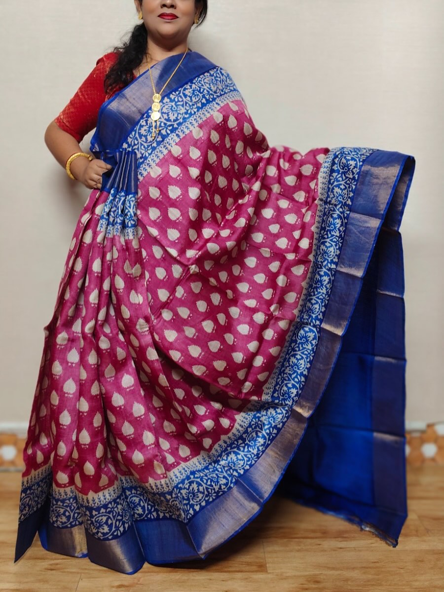 Premium Quality Zari Border Tussar