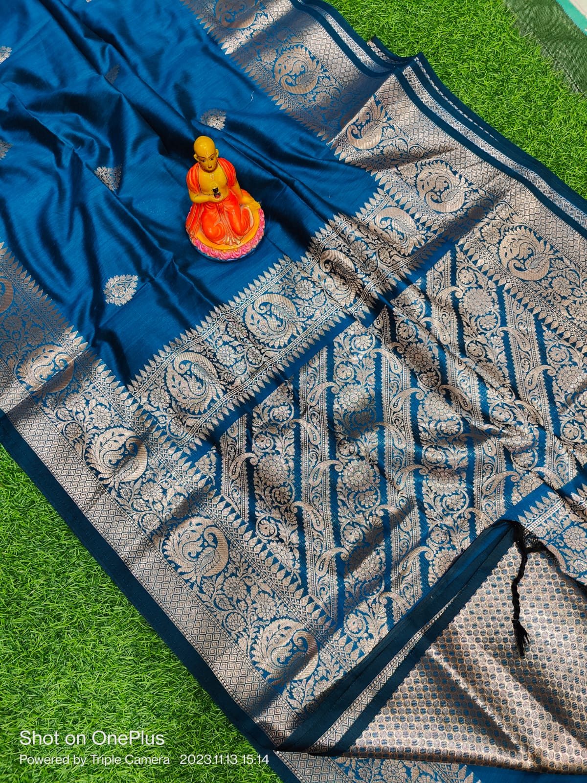 Pure Muga Katan Premium Cotton Saree