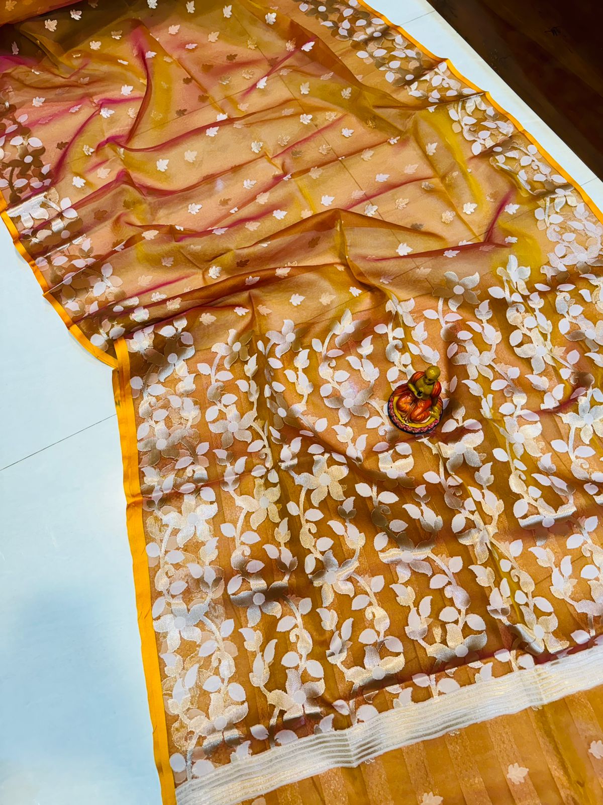 New Exclusive Organza Masline Jamdani Saree