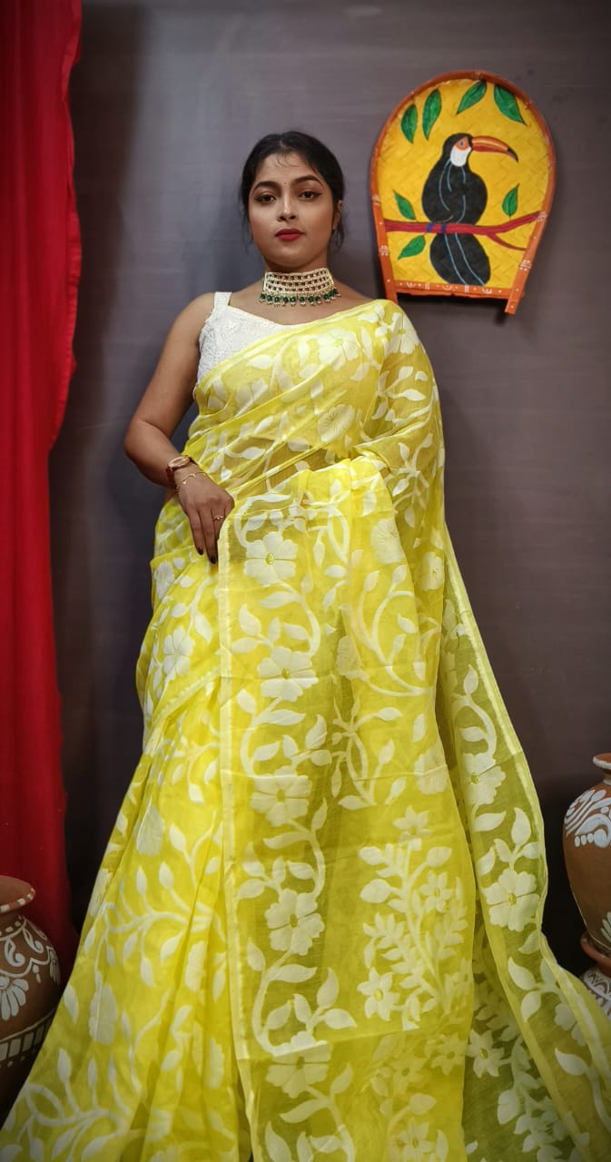 LOTA DHAKAI JAMDANI SAREE