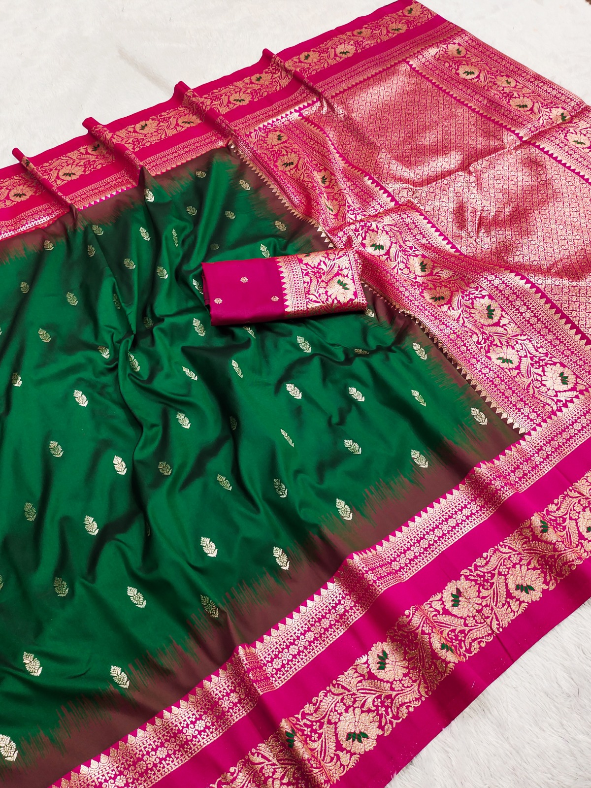 Triple Tone Kanjivaram Silk Saree