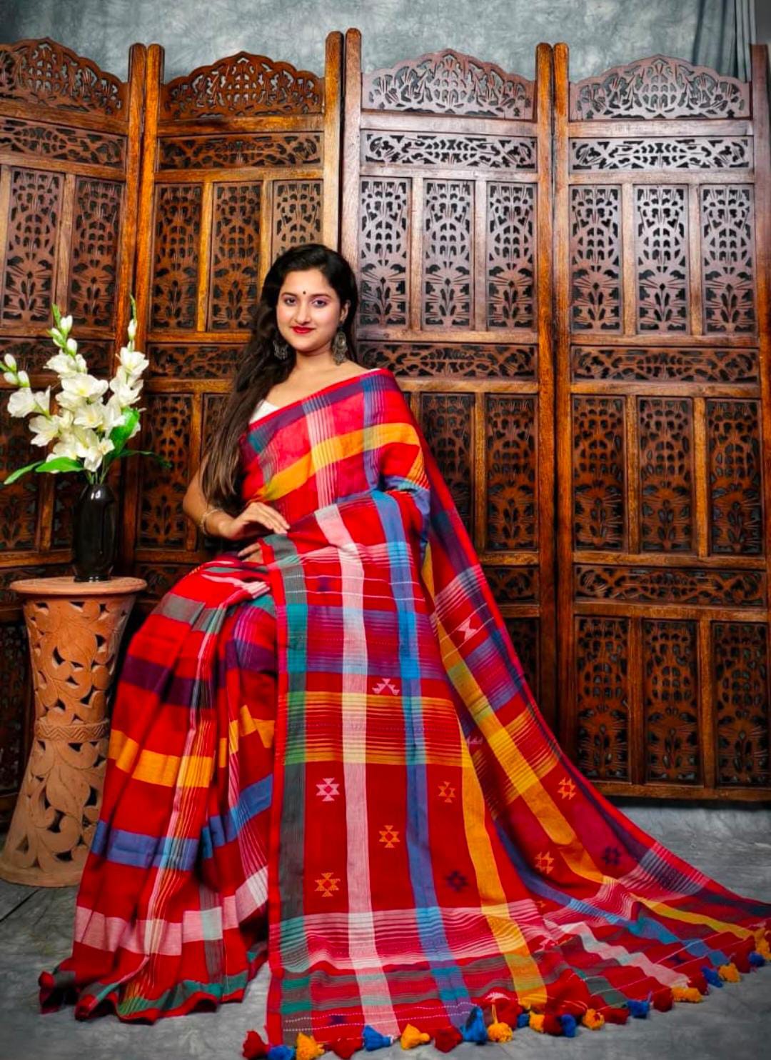 Pure Cotton Handwoven Saree