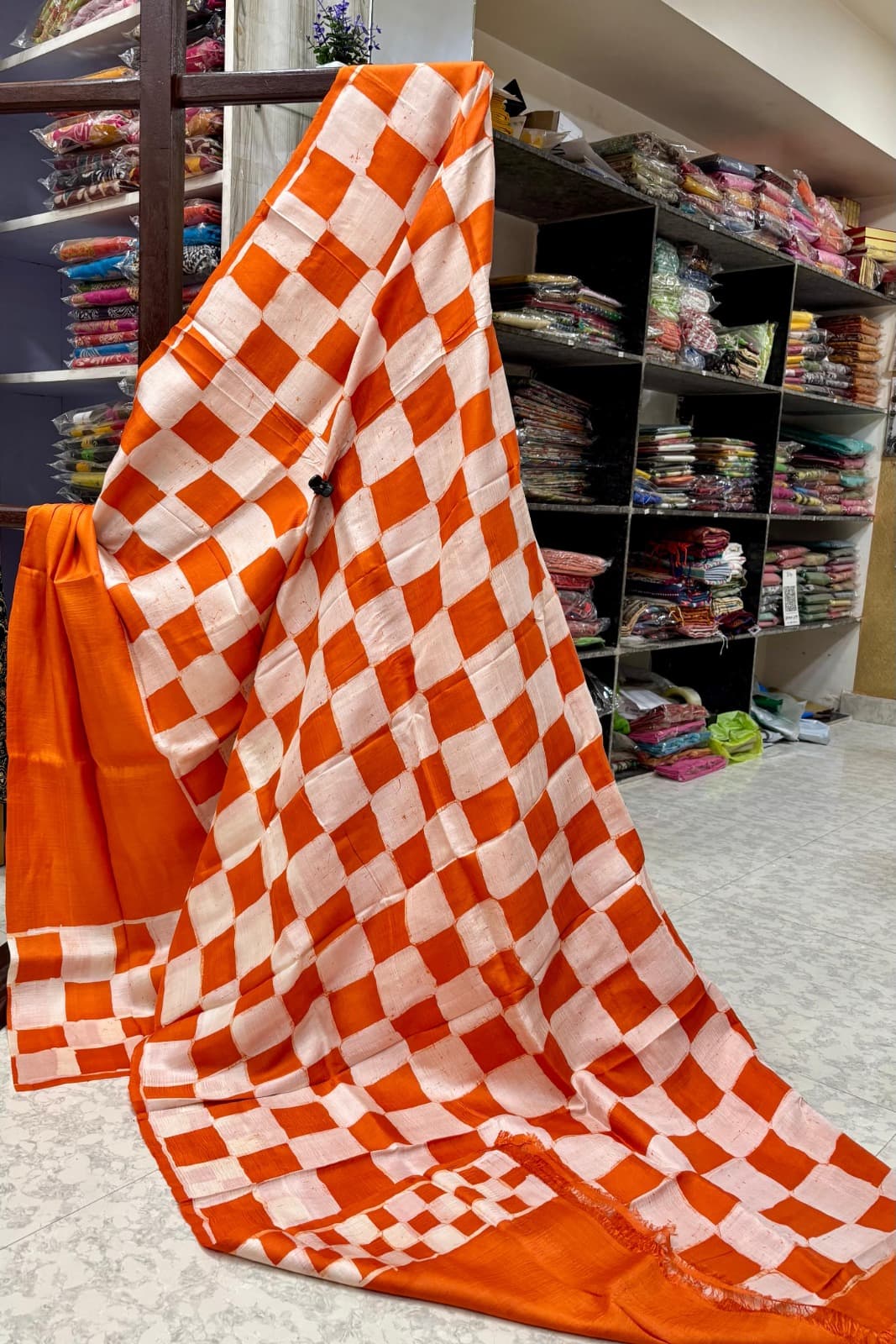 ShaajBari Pure Silk Wax Batik Painted Saree