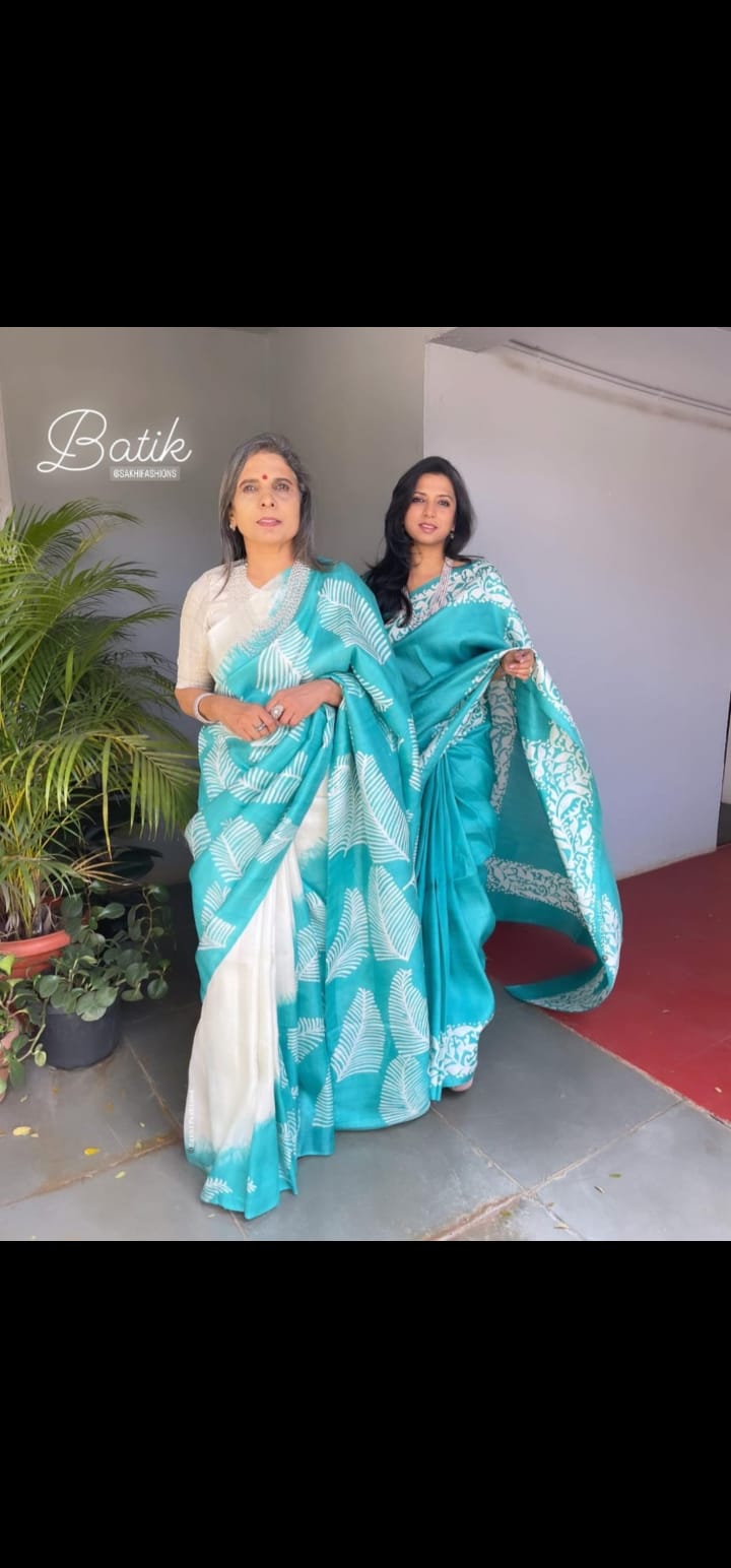  Pure Bisnupur Silk Hand Wax Batik Saree