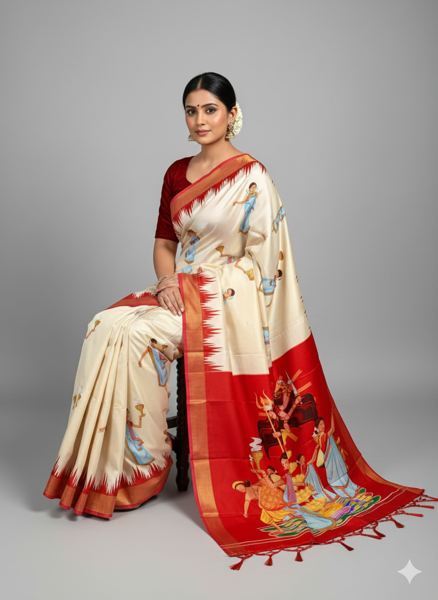 PREMIUM DEVIBARAN WITH VELVET BORDER