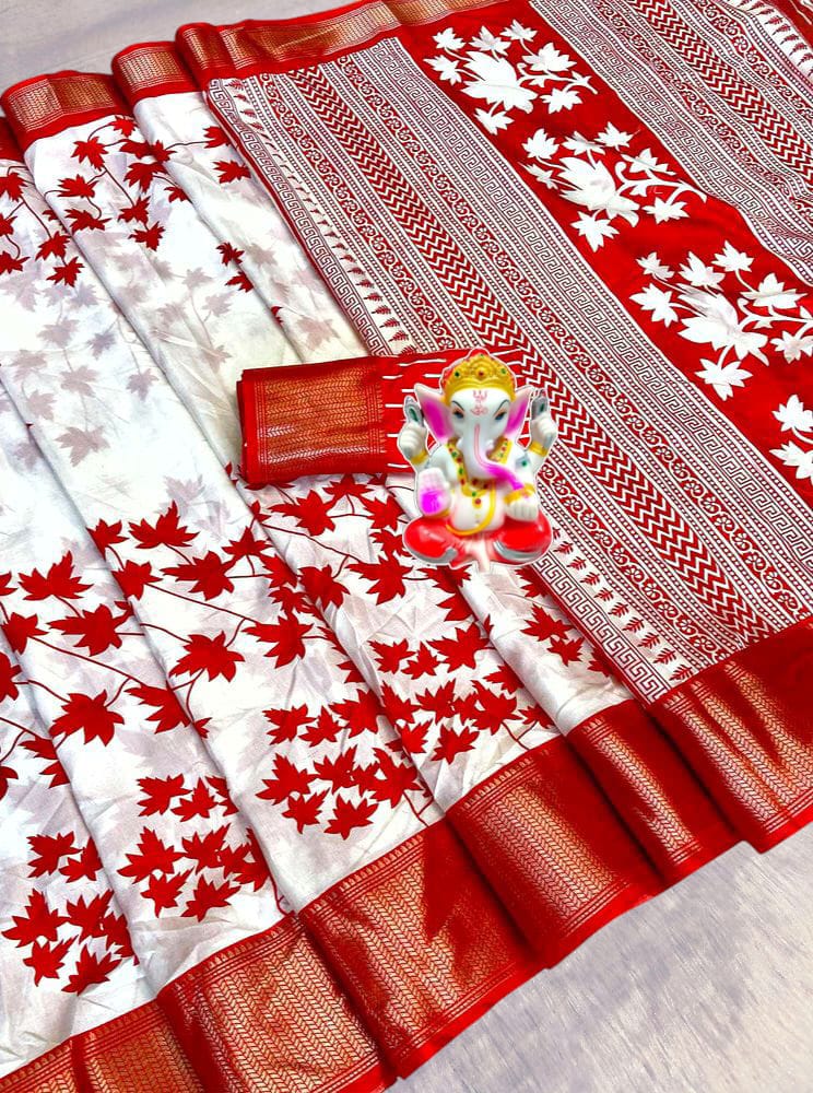 Demanding Pata Print Bapta Saree