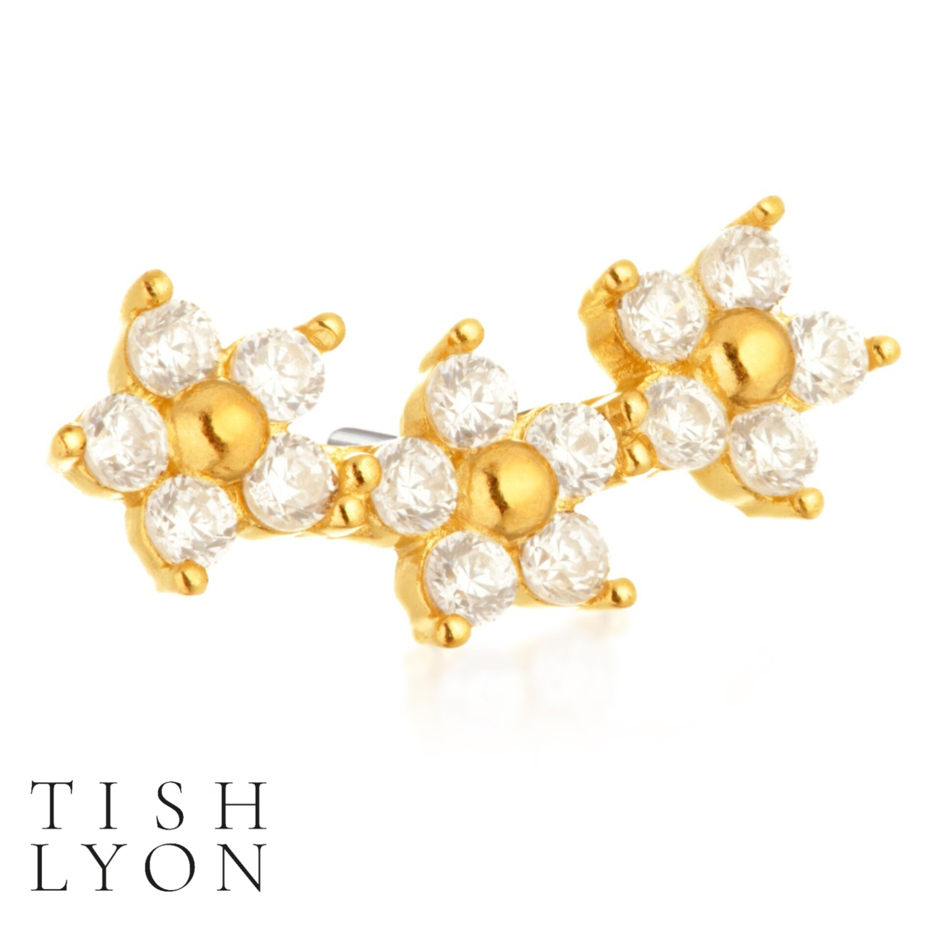 14ct Flower crescent