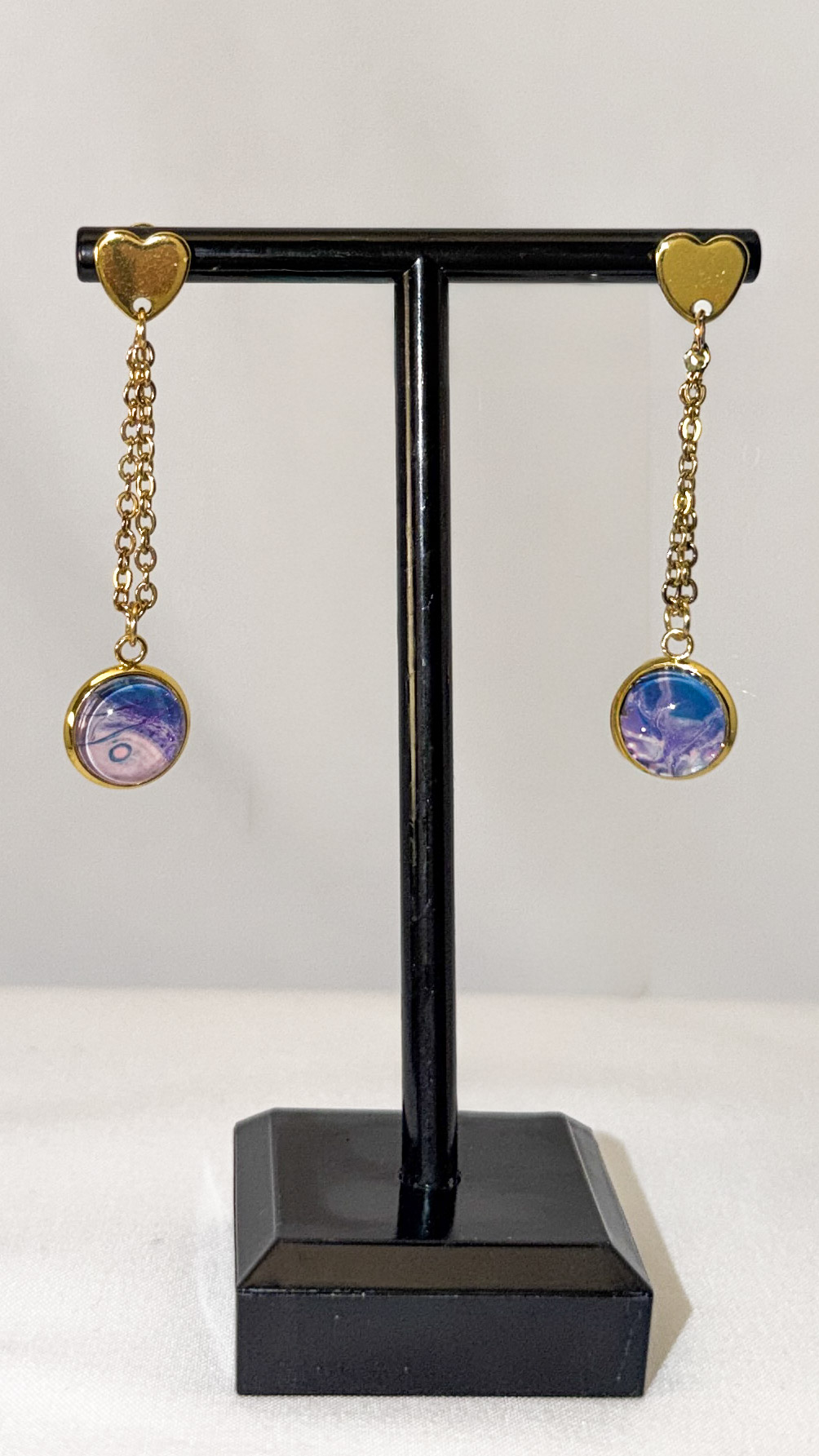 Heart Chain Drop Earrings