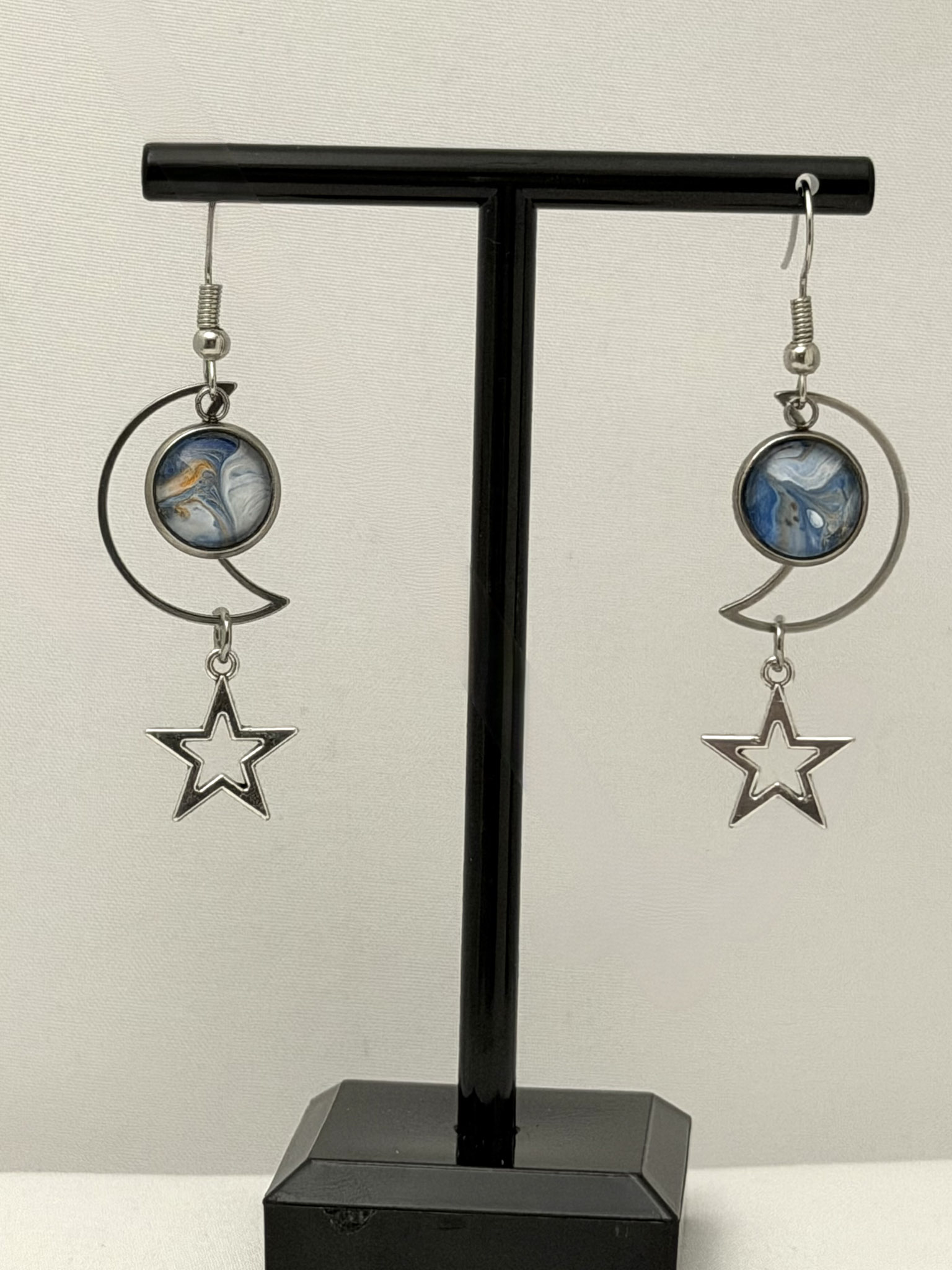 Celestial Star and Moon Earrings