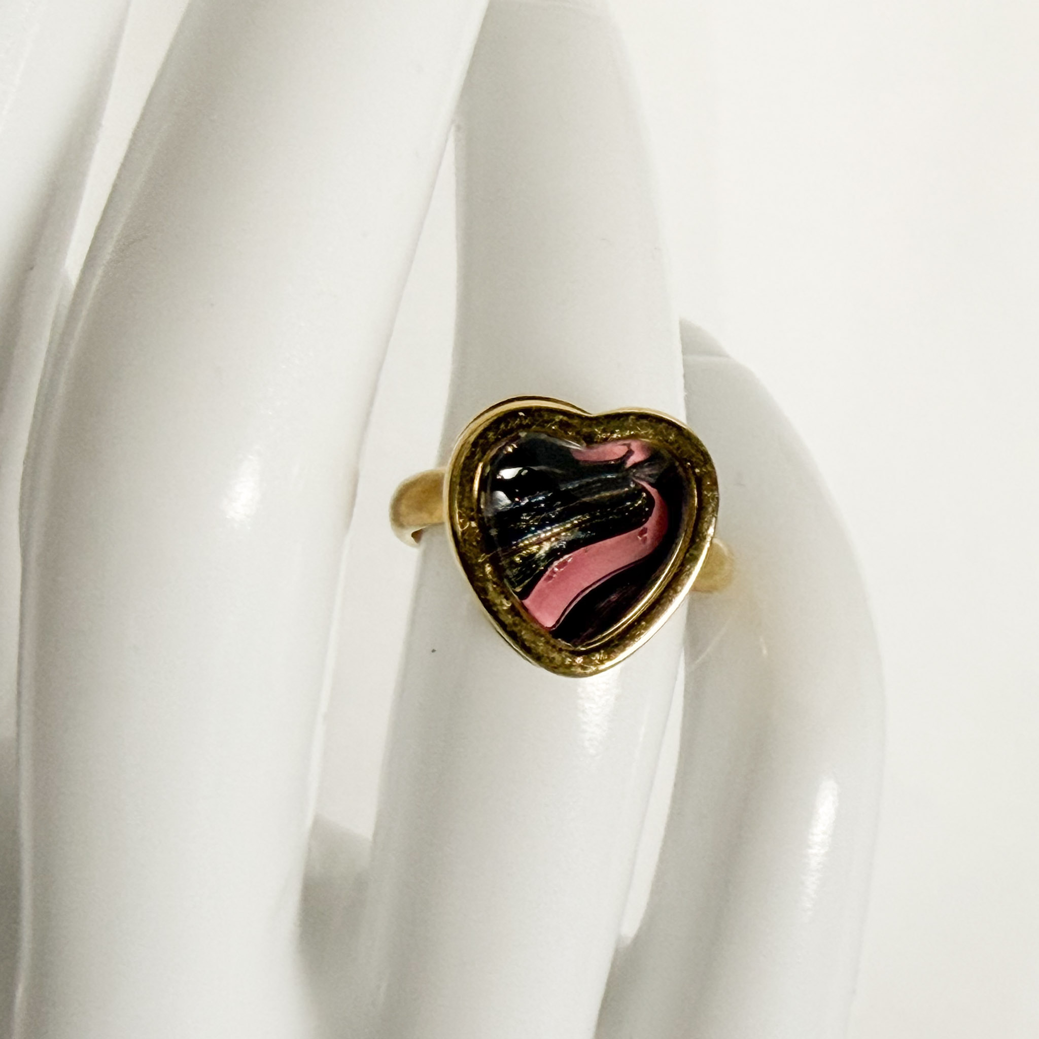 Heart-Shaped Gemstone Ring